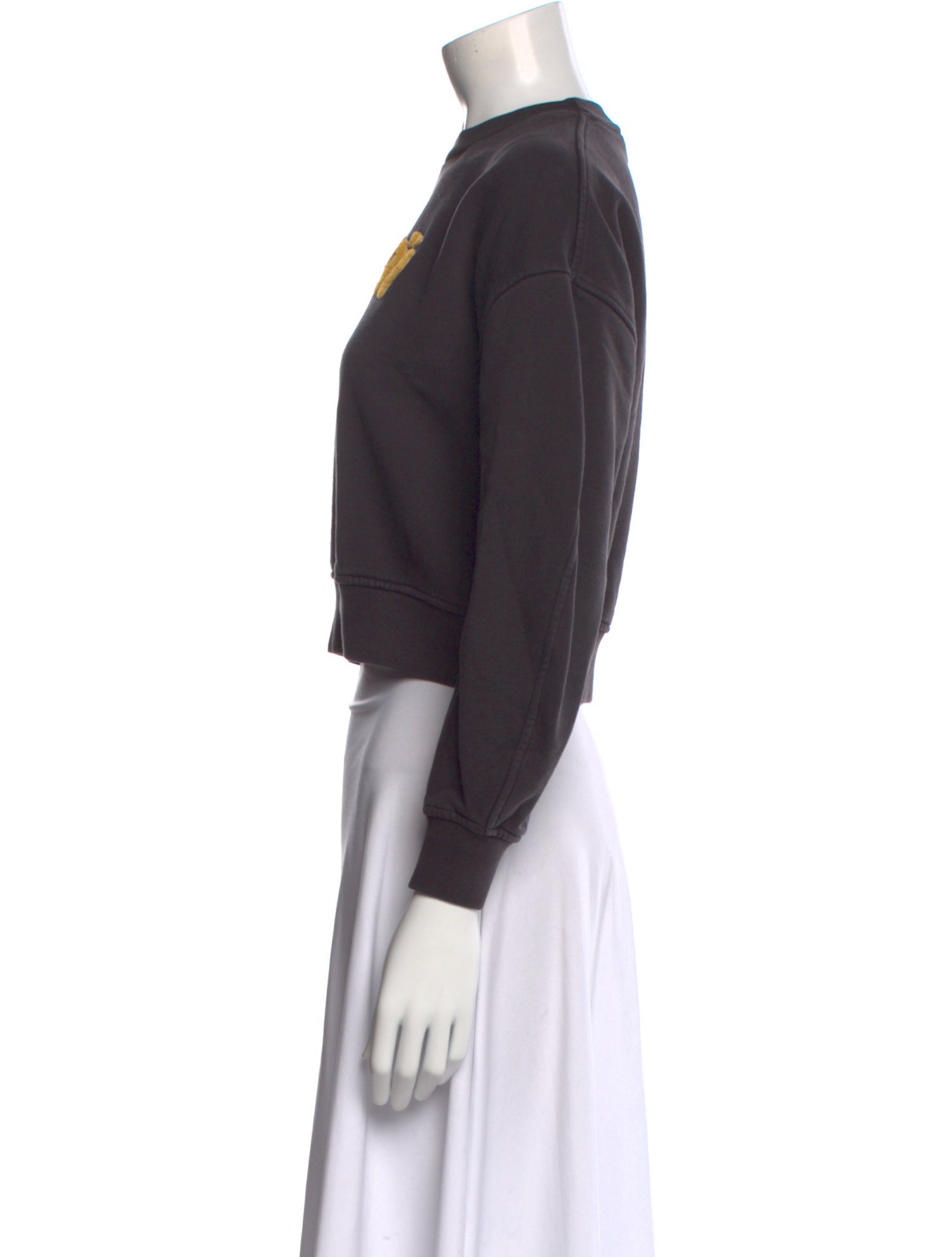 Ganni Graphic Print Mock Neck Sweatshirt