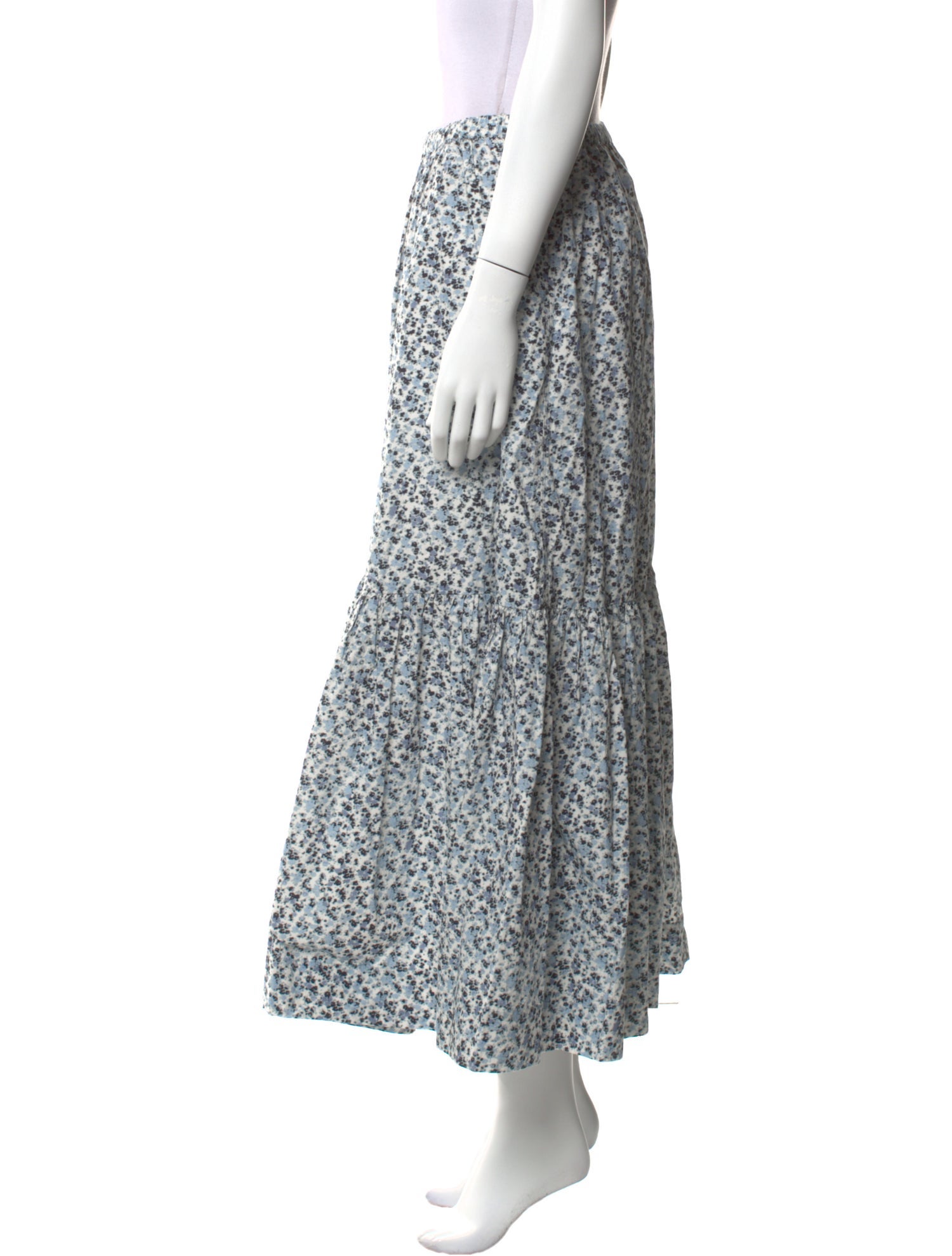 Ganni Floral Print Midi Length Skirt