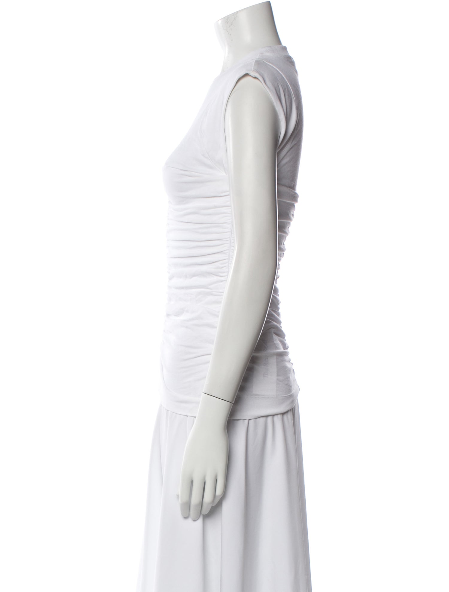 Ganni Crew Neck Sleeveless Top