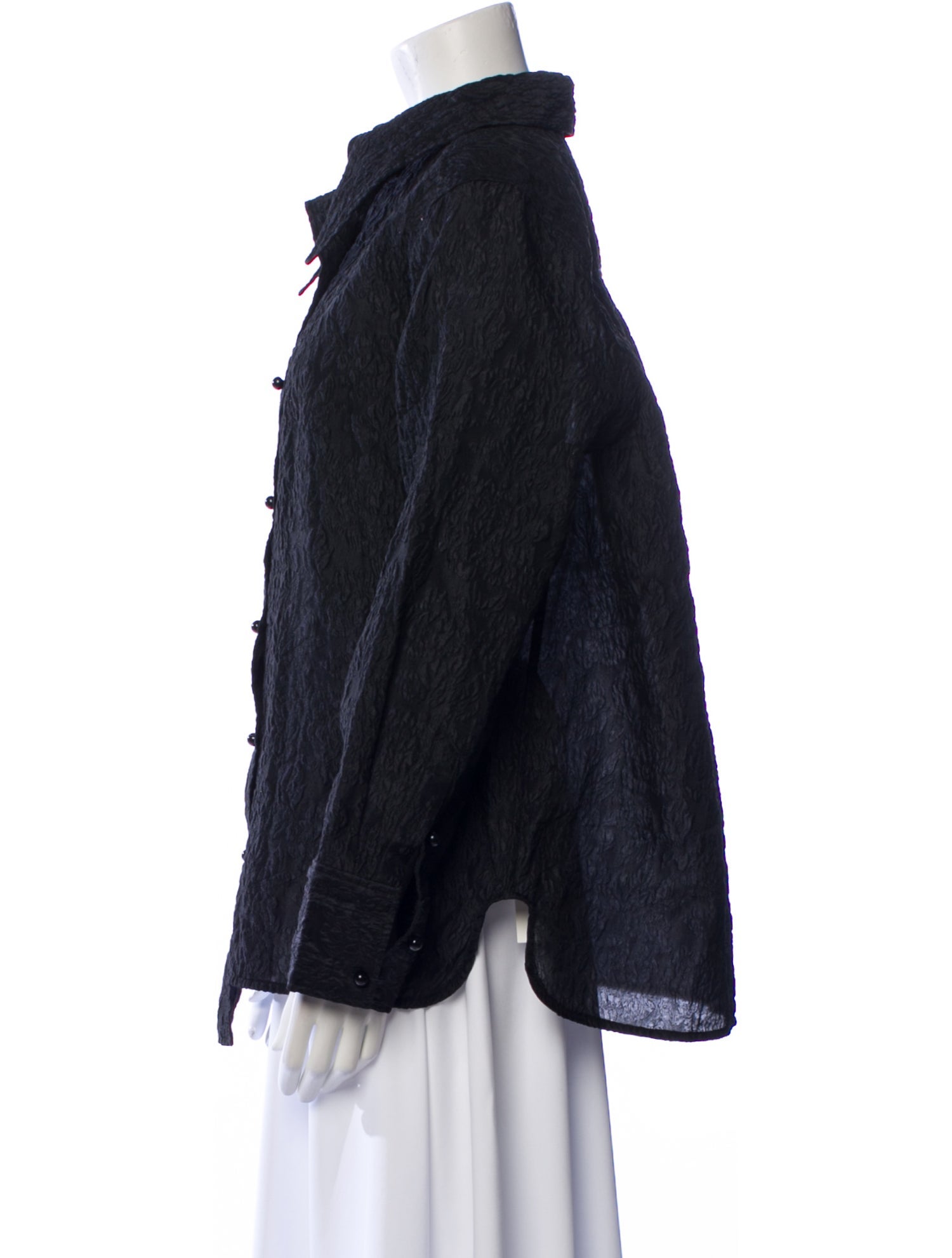 Ganni Long Sleeve Button-Up Top