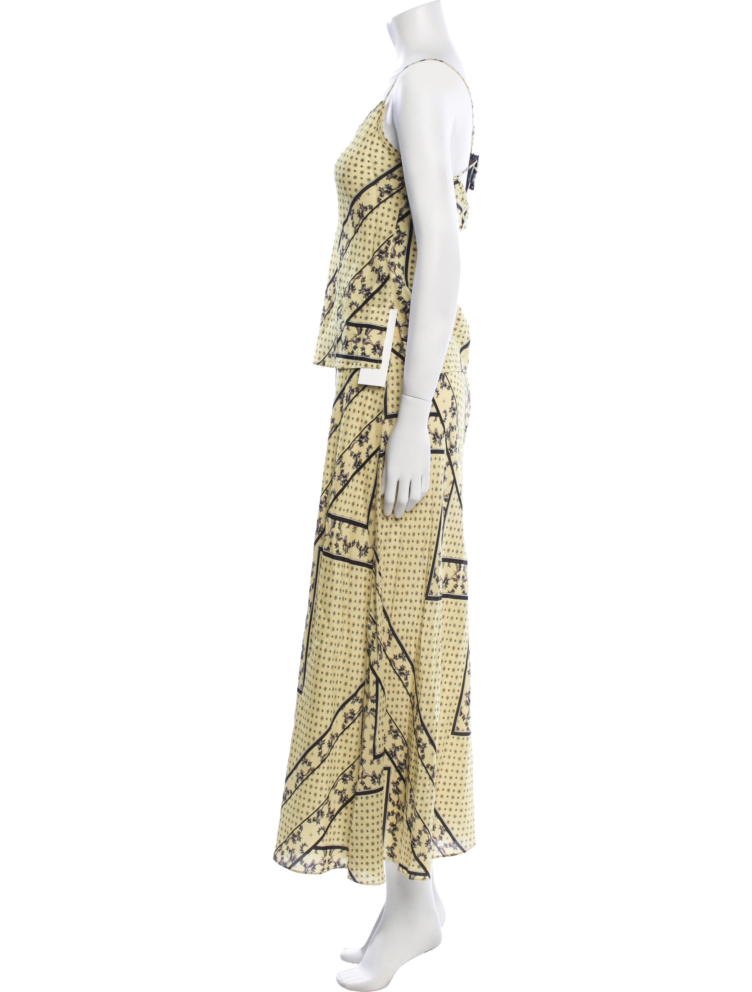 Ganni Printed Ruffle Embellishment Skirt Set