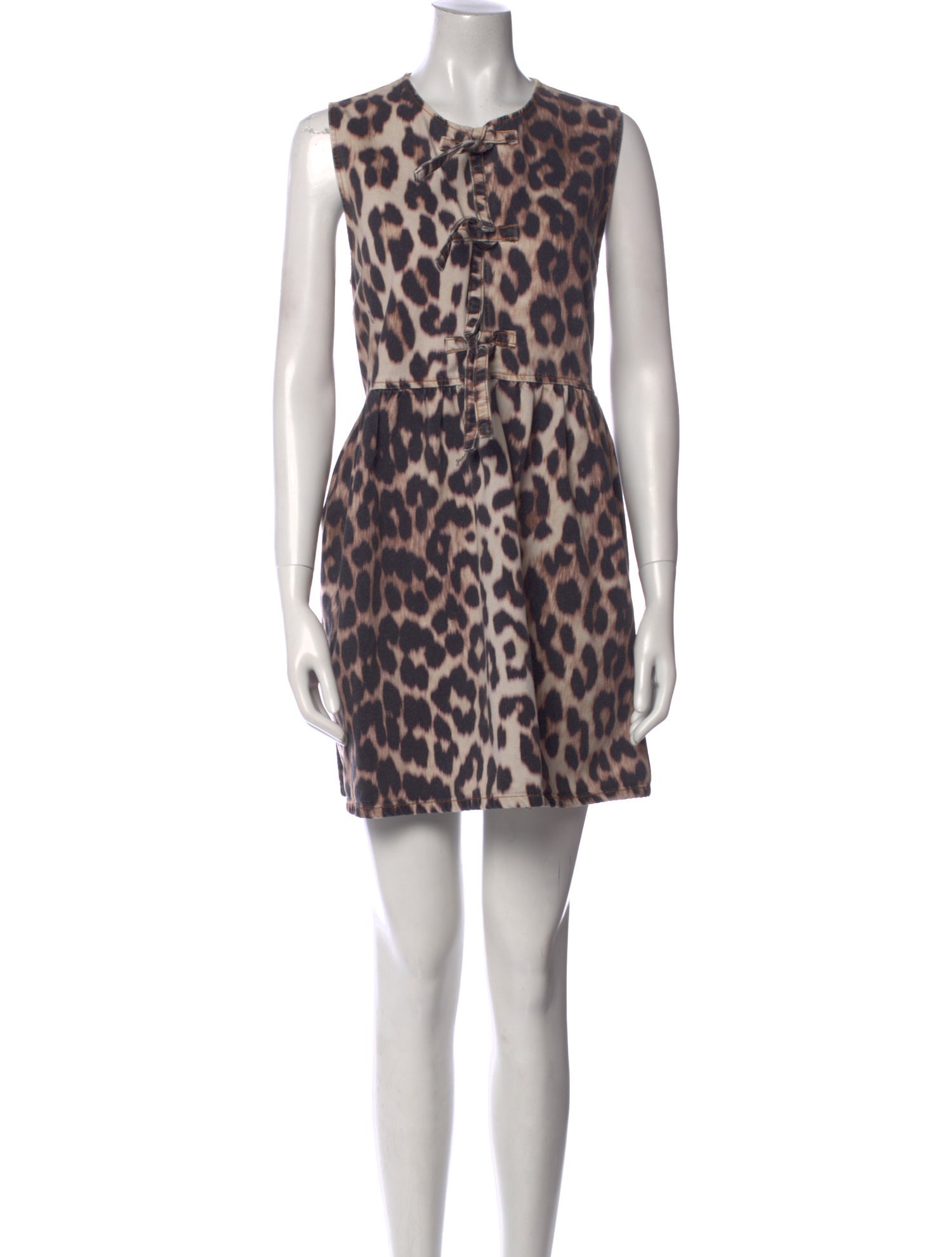 Ganni Animal Print Mini Dress
