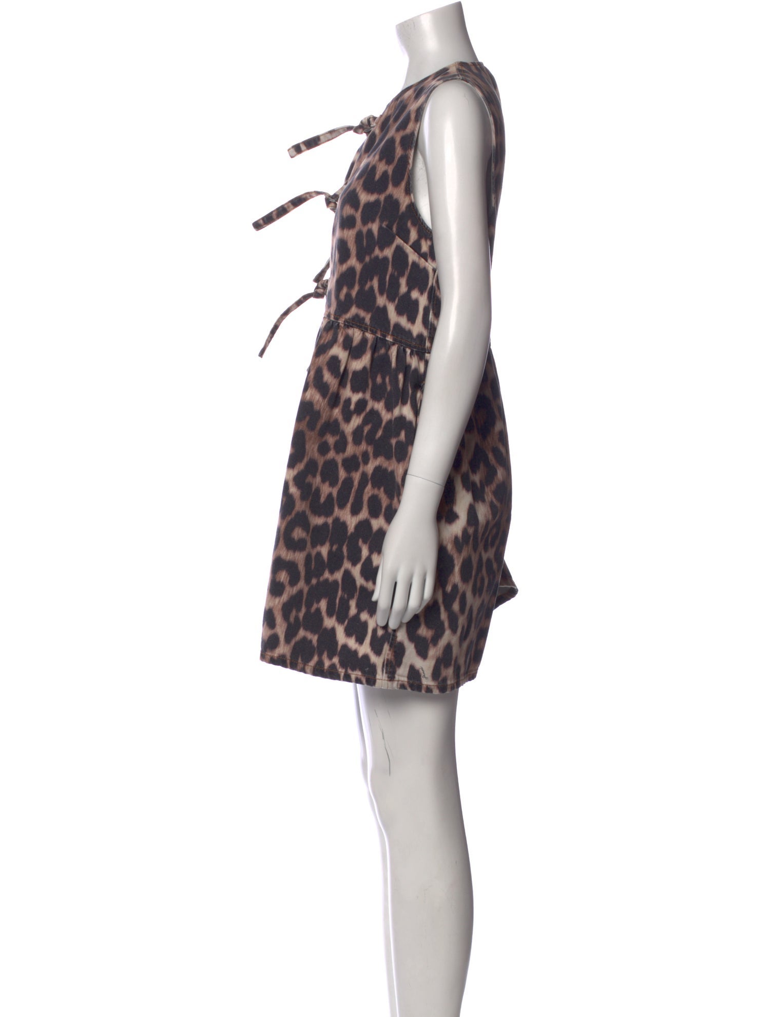 Ganni Animal Print Mini Dress