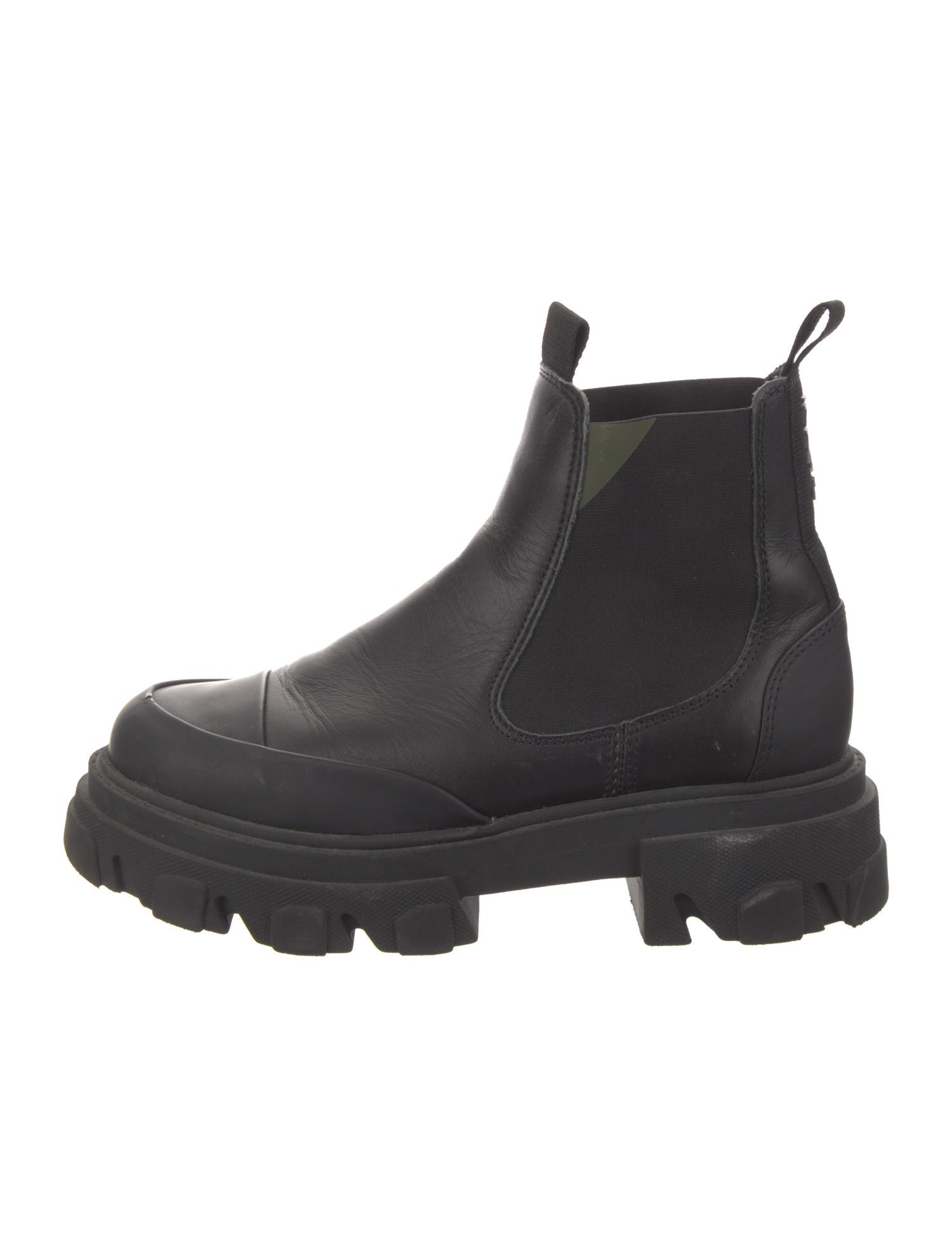 Ganni Leather Chelsea Boots