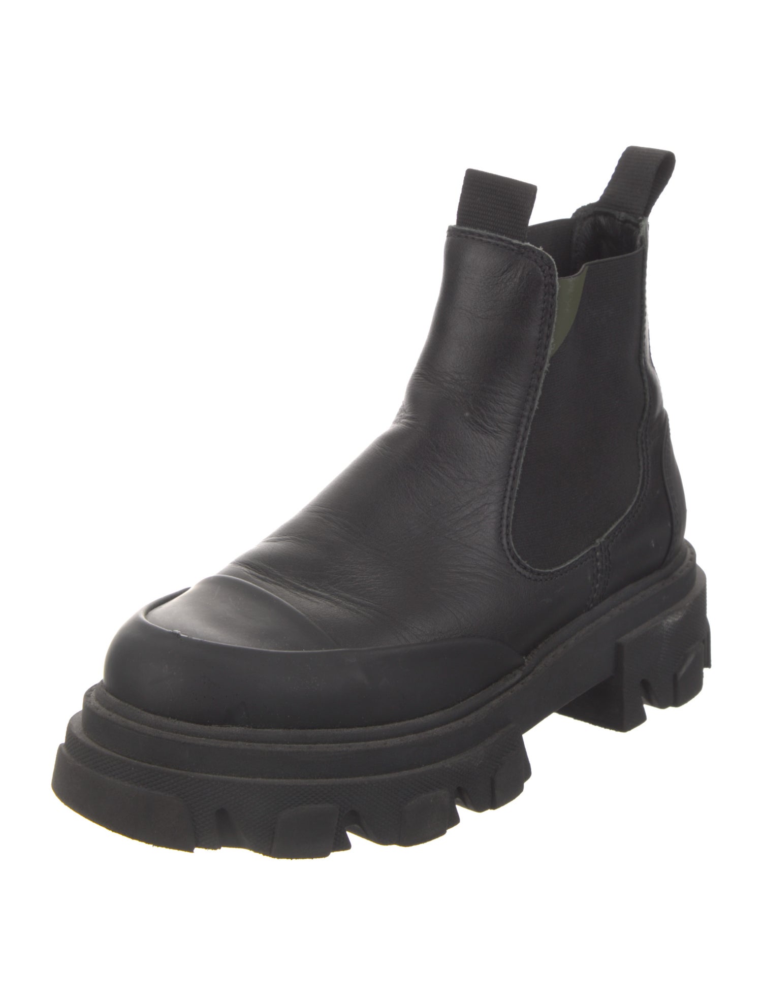 Ganni Leather Chelsea Boots