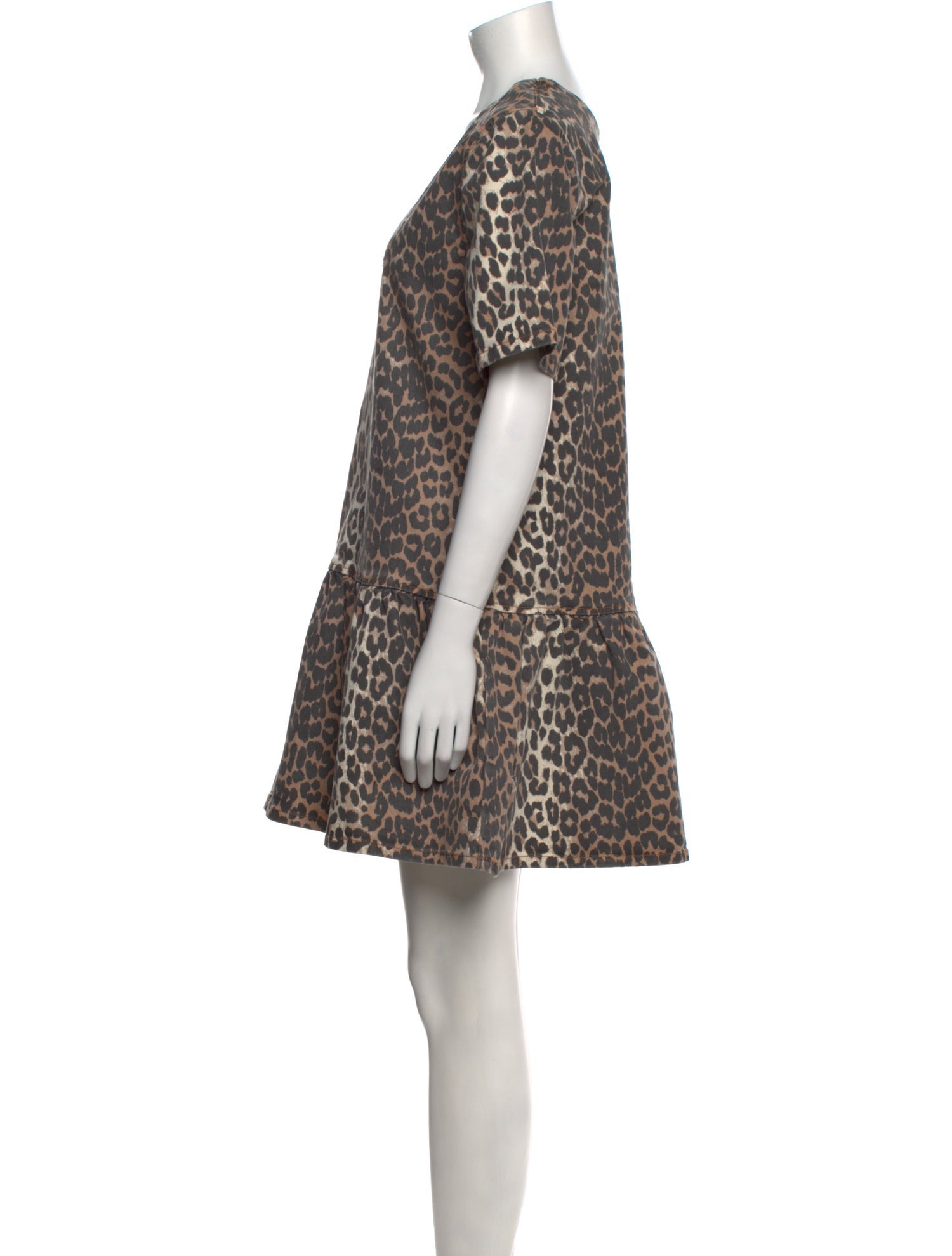 Ganni Animal Print Mini Dress
