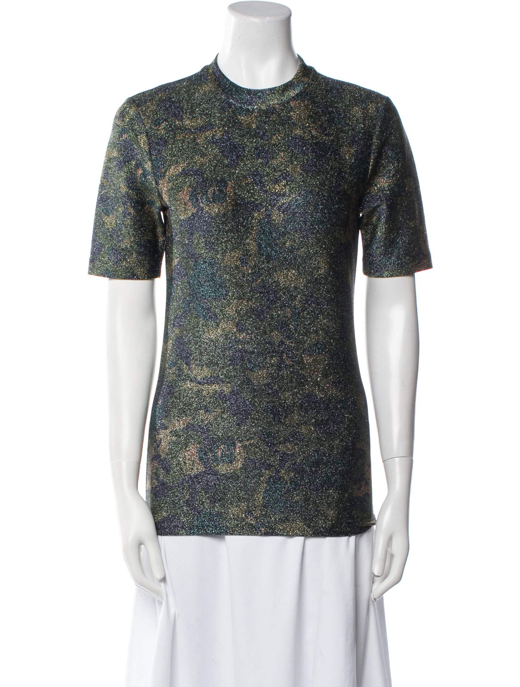 Ganni Printed Crew Neck T-Shirt