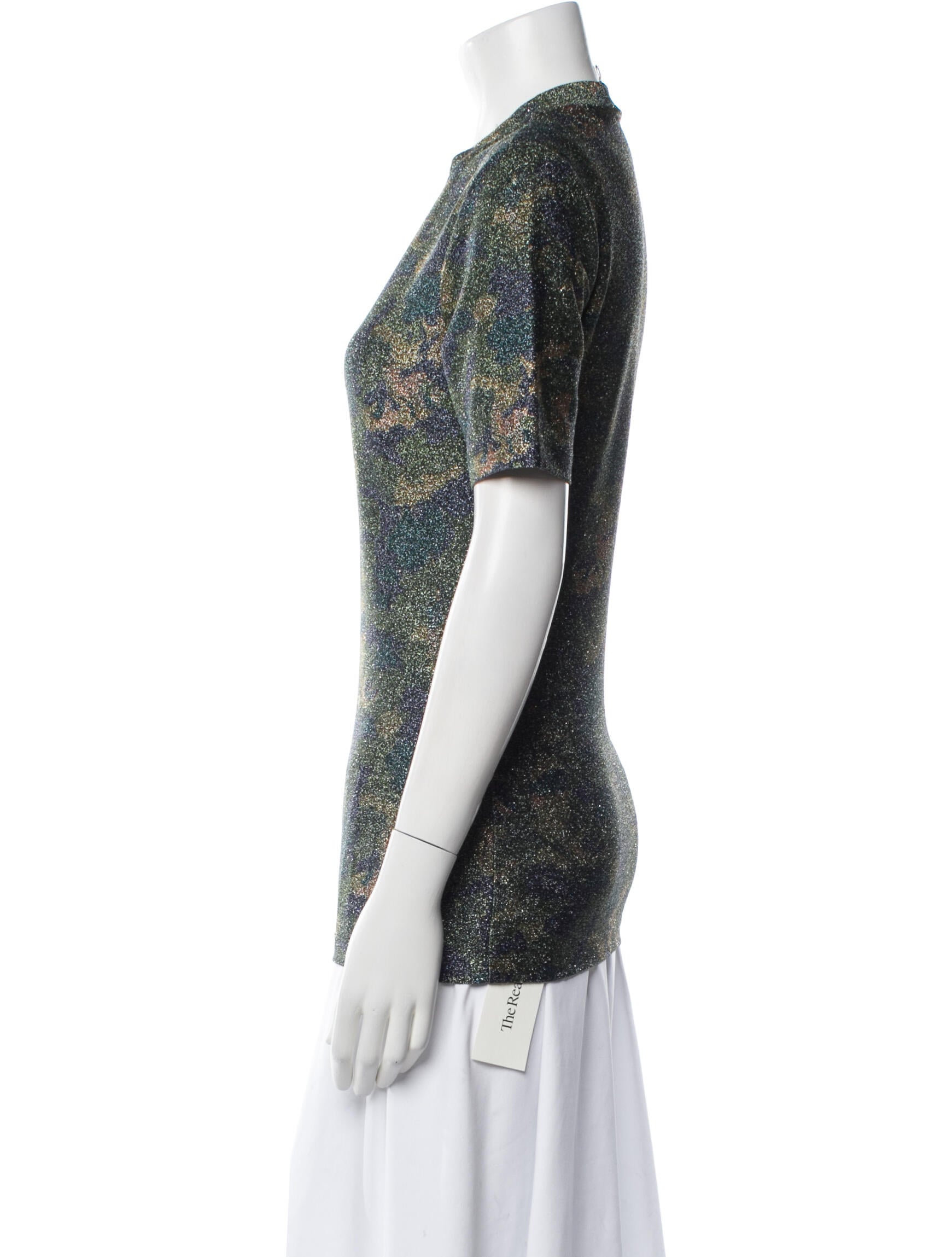 Ganni Printed Crew Neck T-Shirt