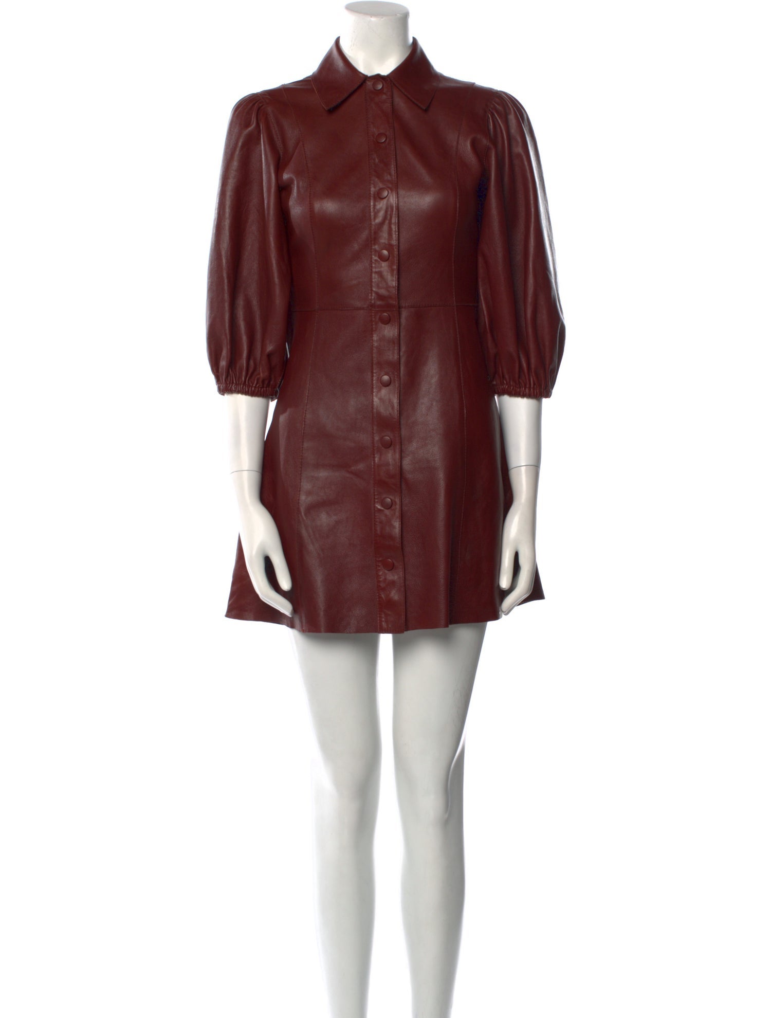 Ganni Leather Mini Dress