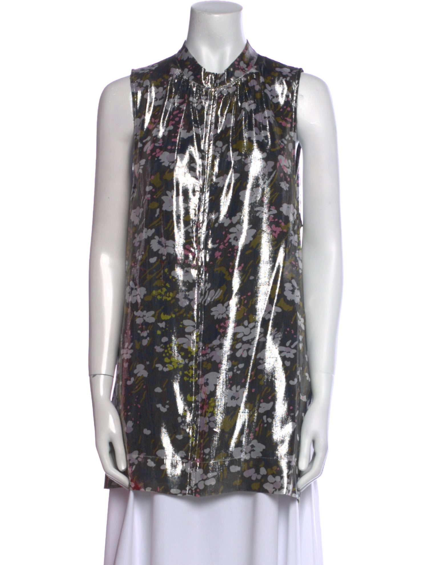 Ganni Silk Printed Tunic