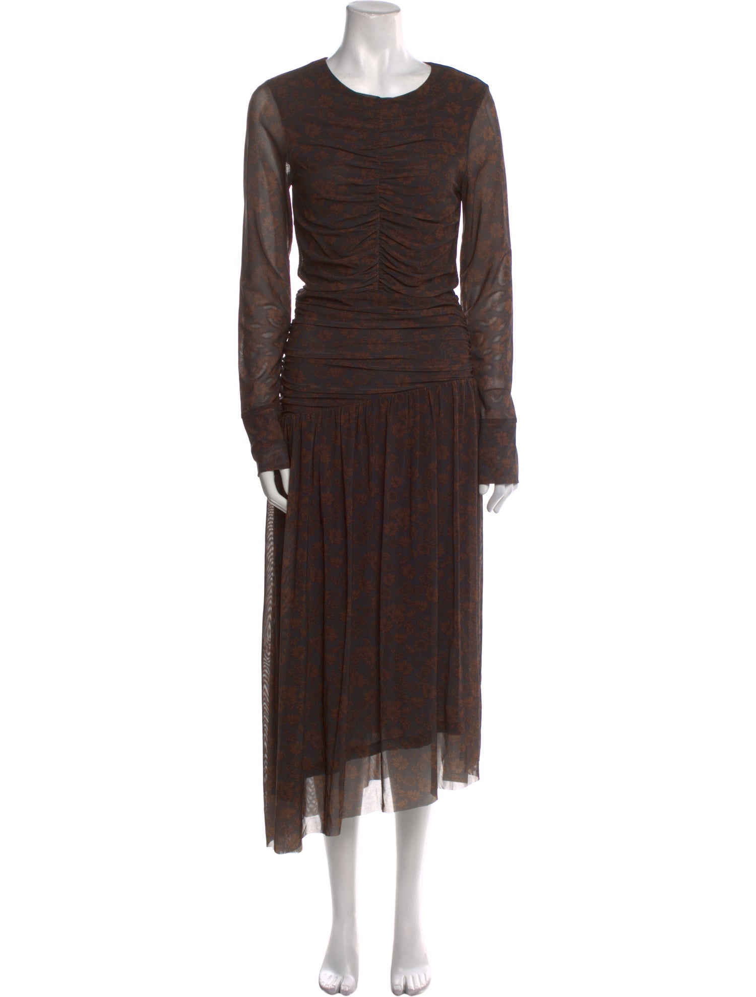 Ganni Crew Neck Long Dress