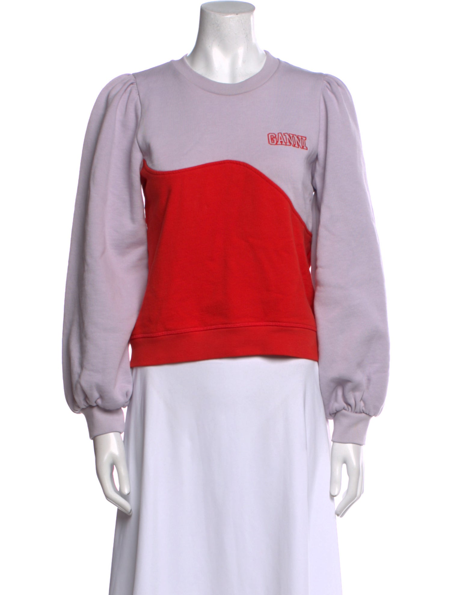 Ganni Graphic Print Crew Neck Sweatshirt