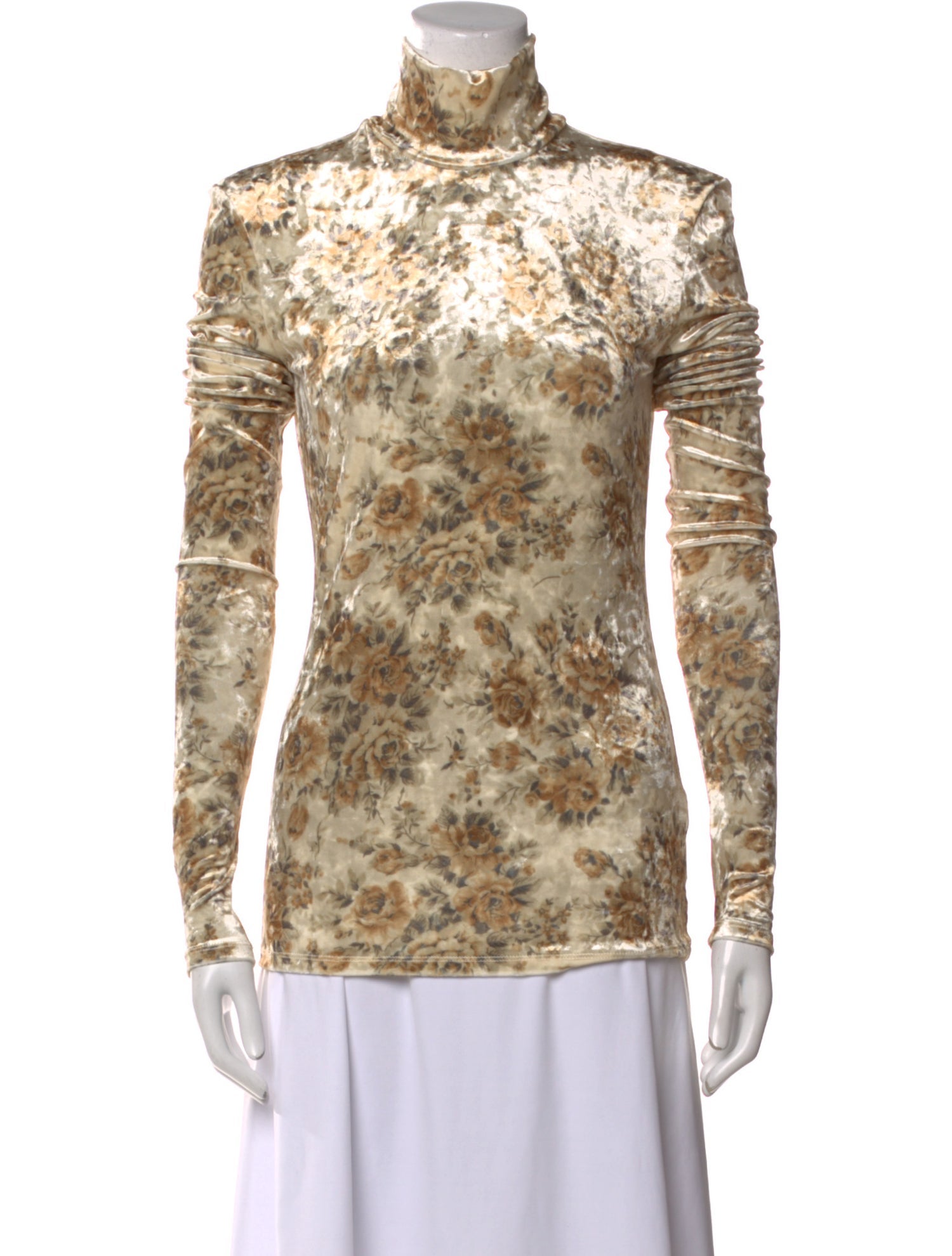 Ganni Floral Print Turtleneck Top w/ Tags