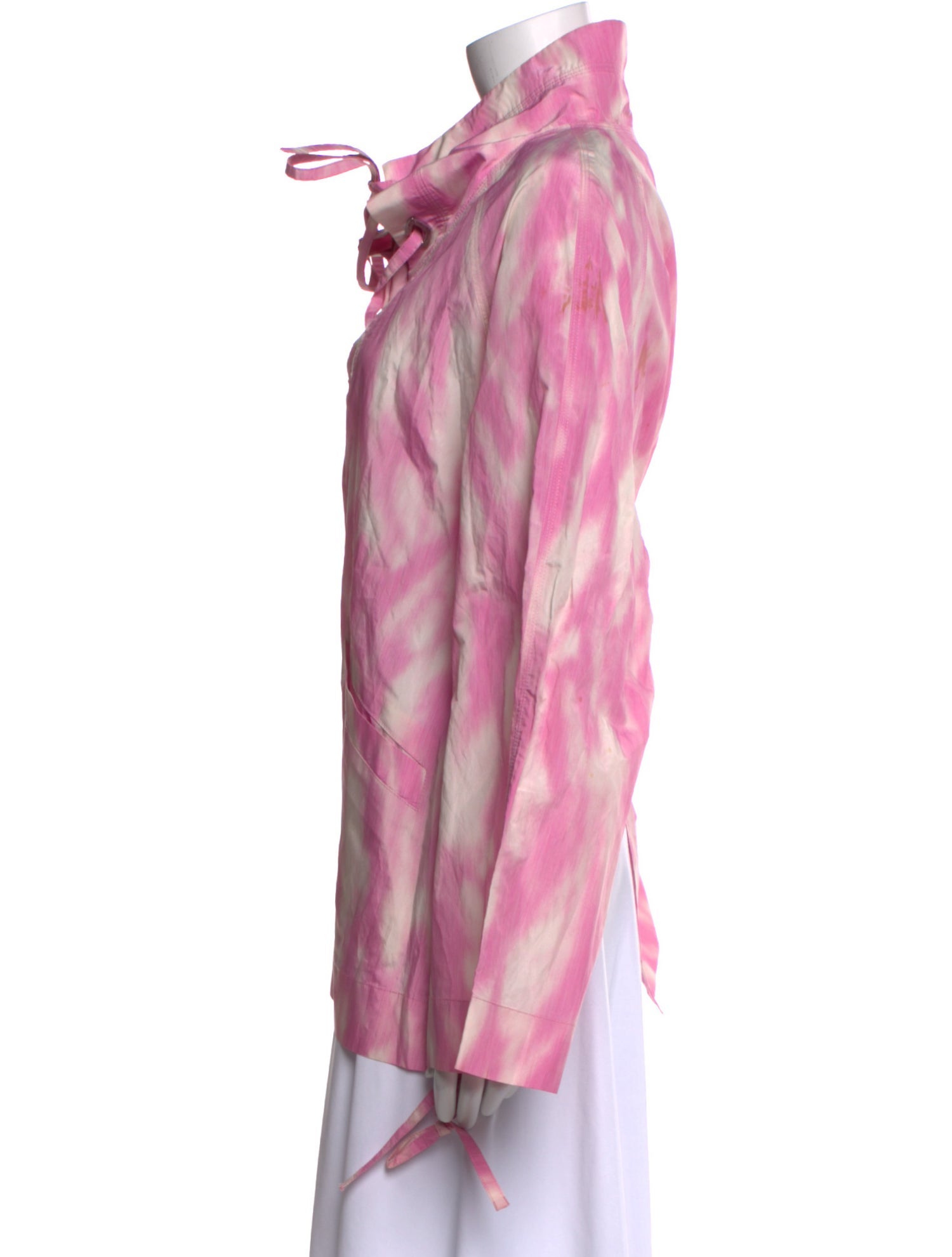 Ganni Tie-Dye Print Long Sleeve Blouse