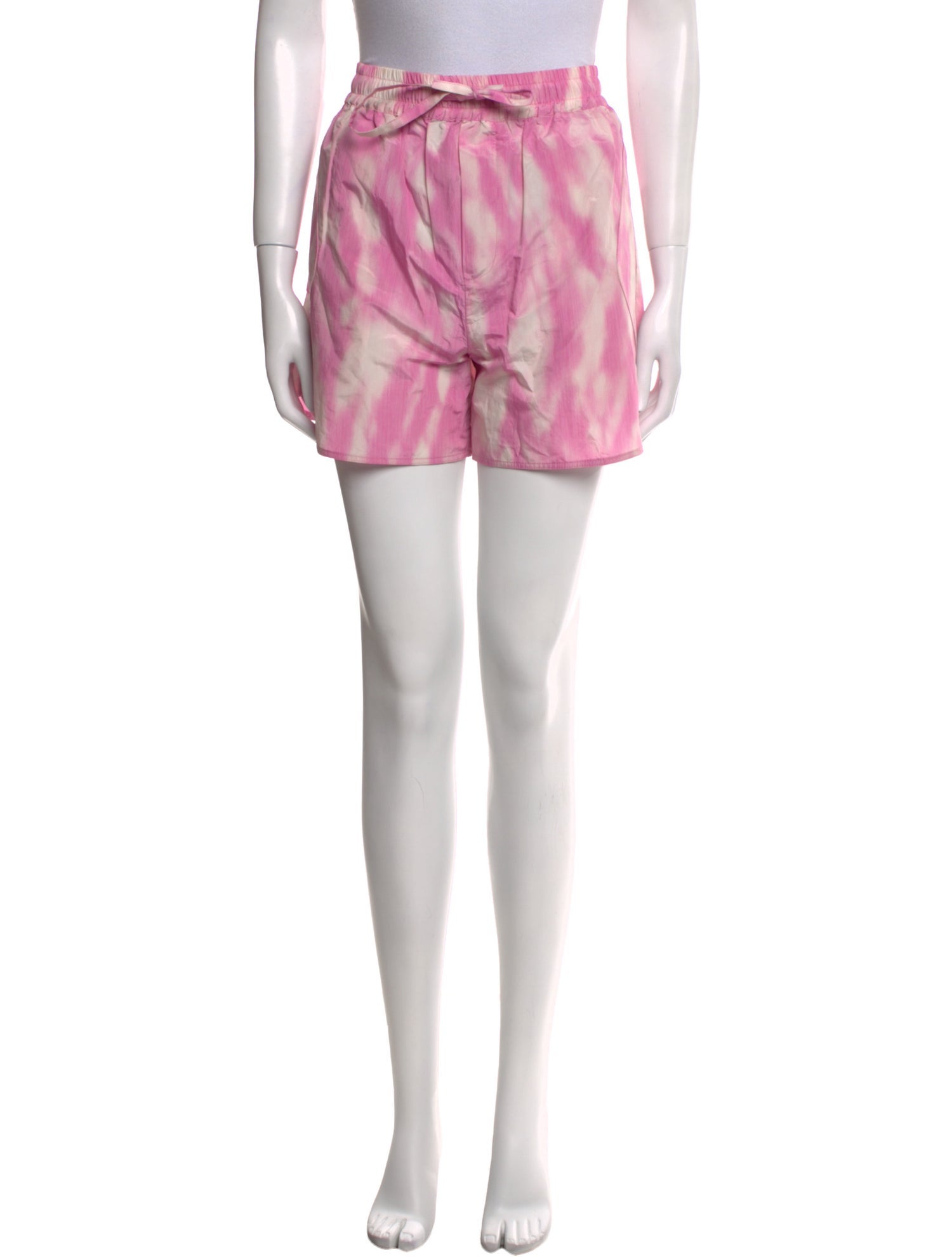 Ganni Tie-Dye Print Mini Shorts