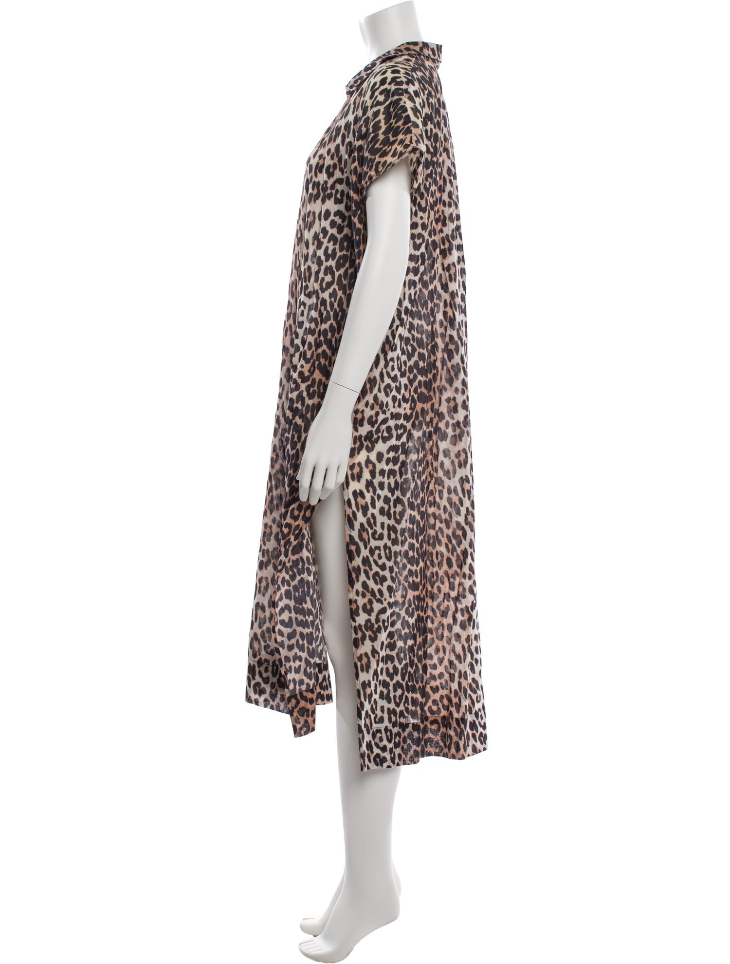 Ganni Animal Print Midi Length Dress