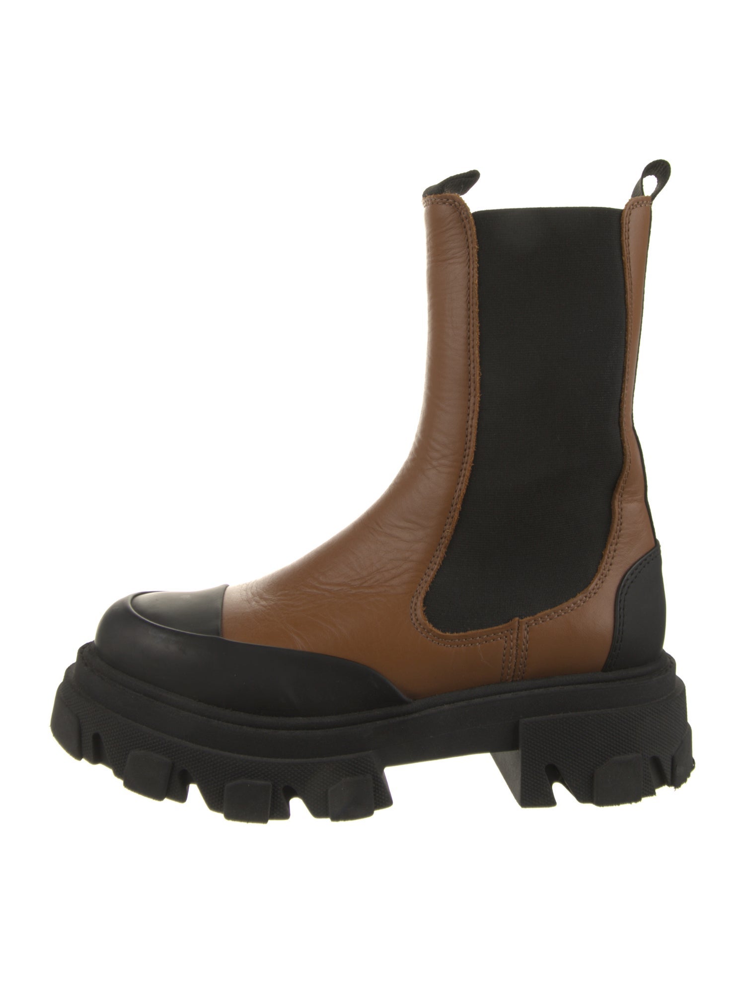 Ganni Leather Chelsea Boots