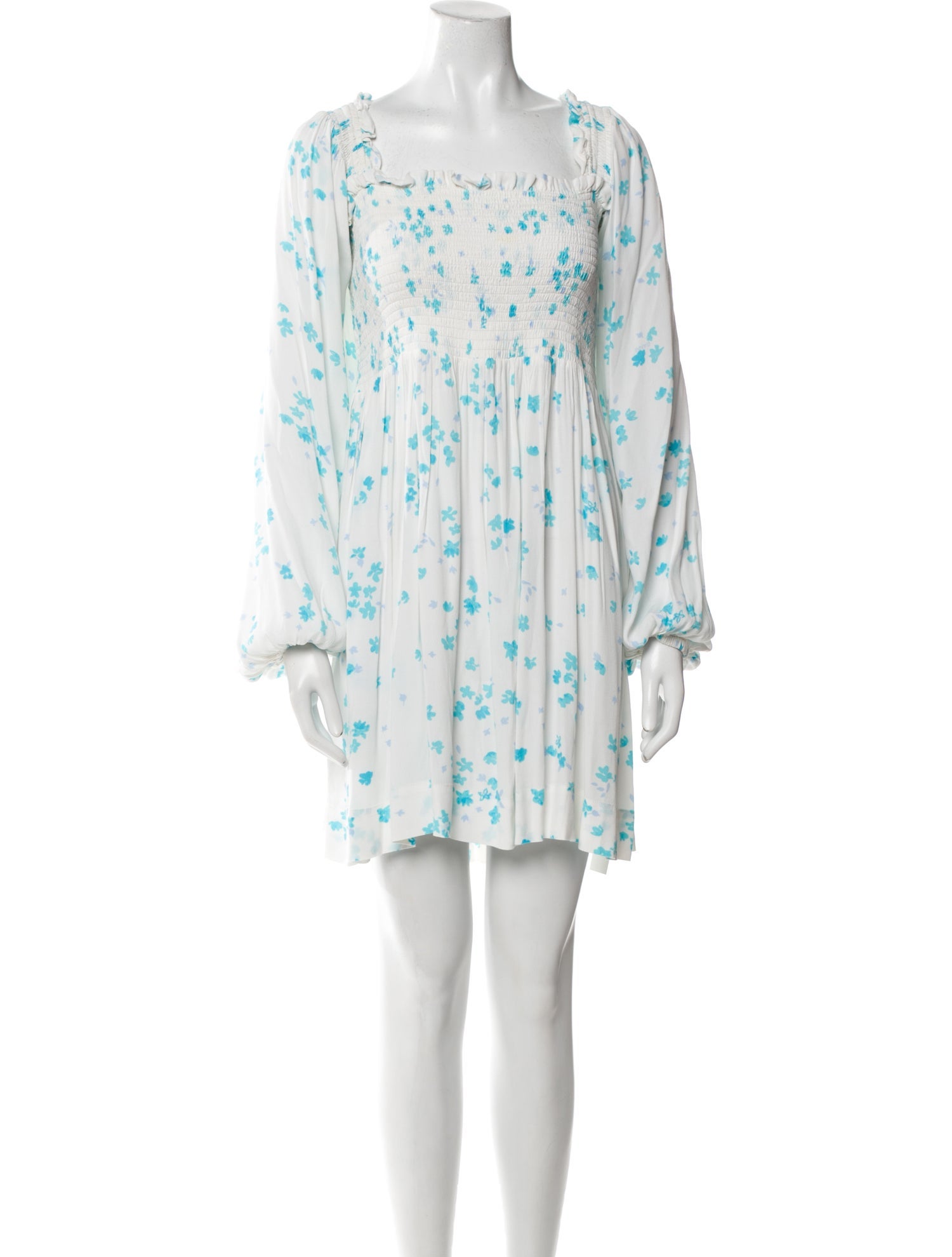 Ganni Floral Print Knee-Length Dress