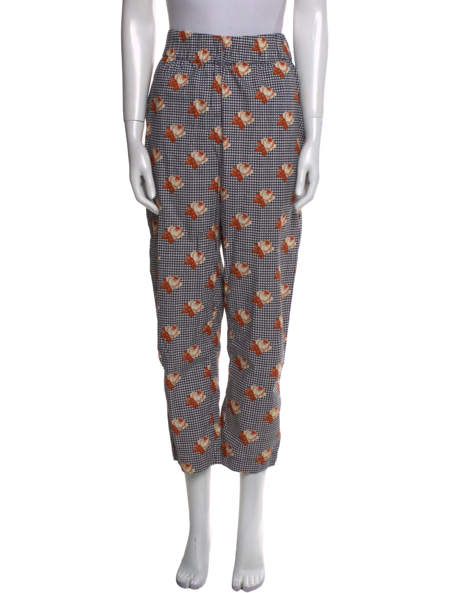 Ganni Animal Print Straight Leg Pants