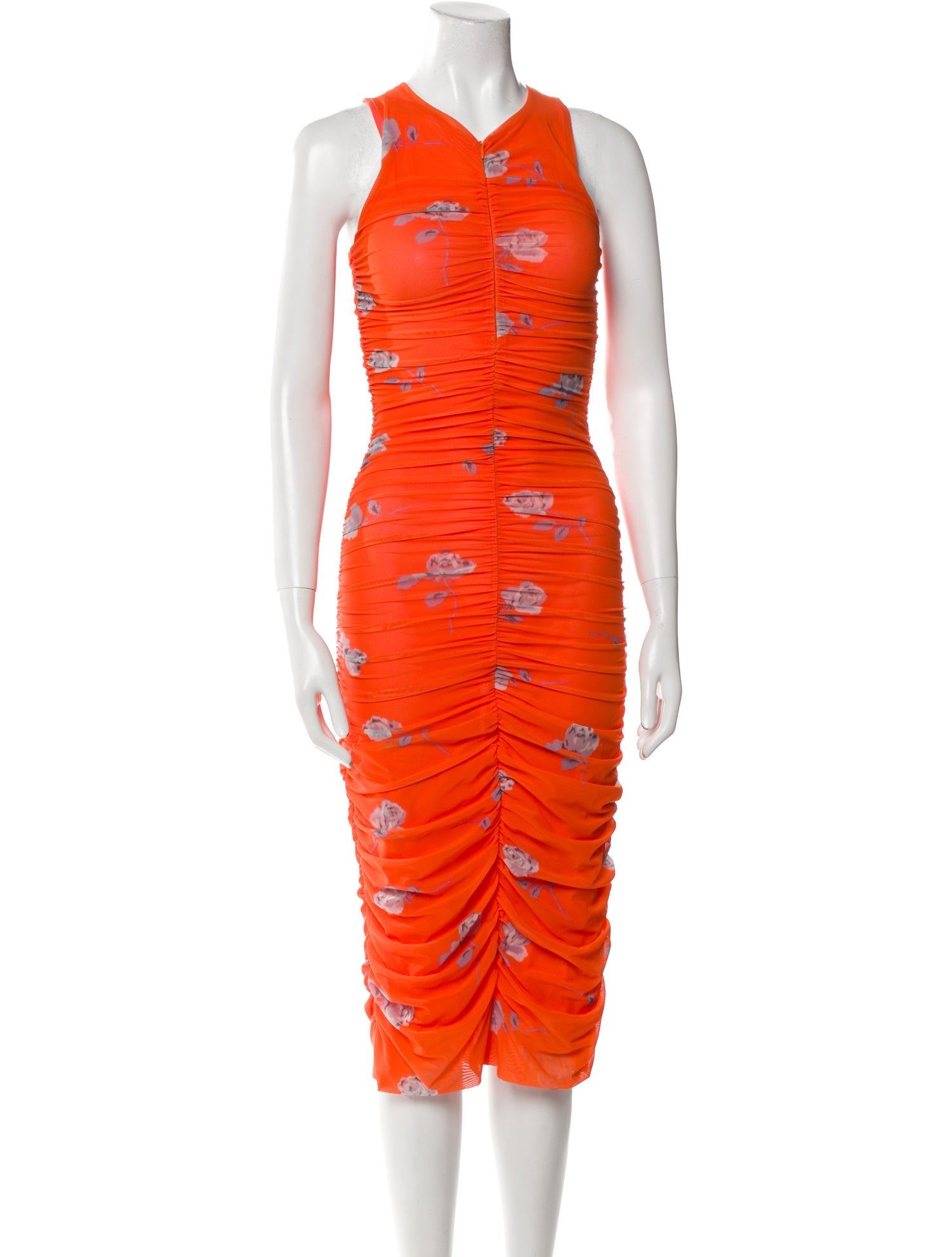 Ganni Floral Print Midi Length Dress