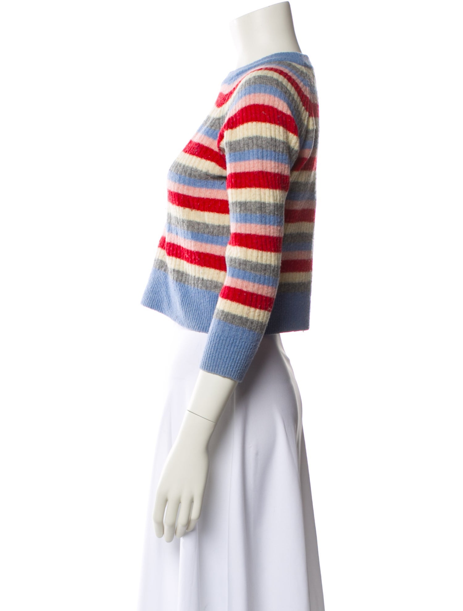 Ganni Merino Wool Striped Sweater