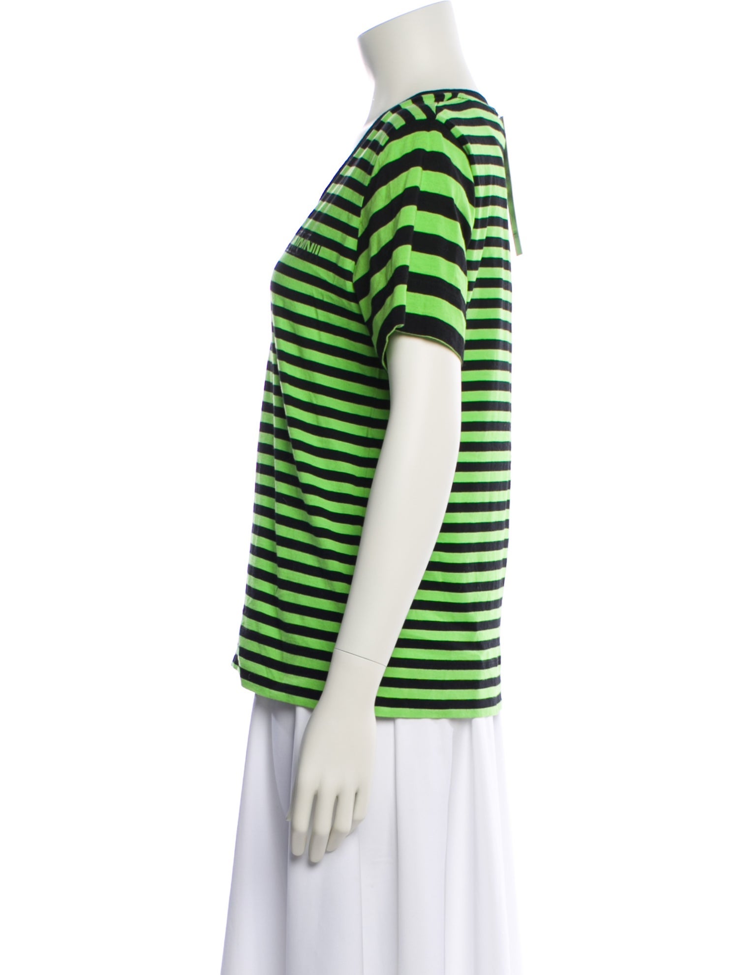 Ganni Striped V-Neck T-Shirt w/ Tags