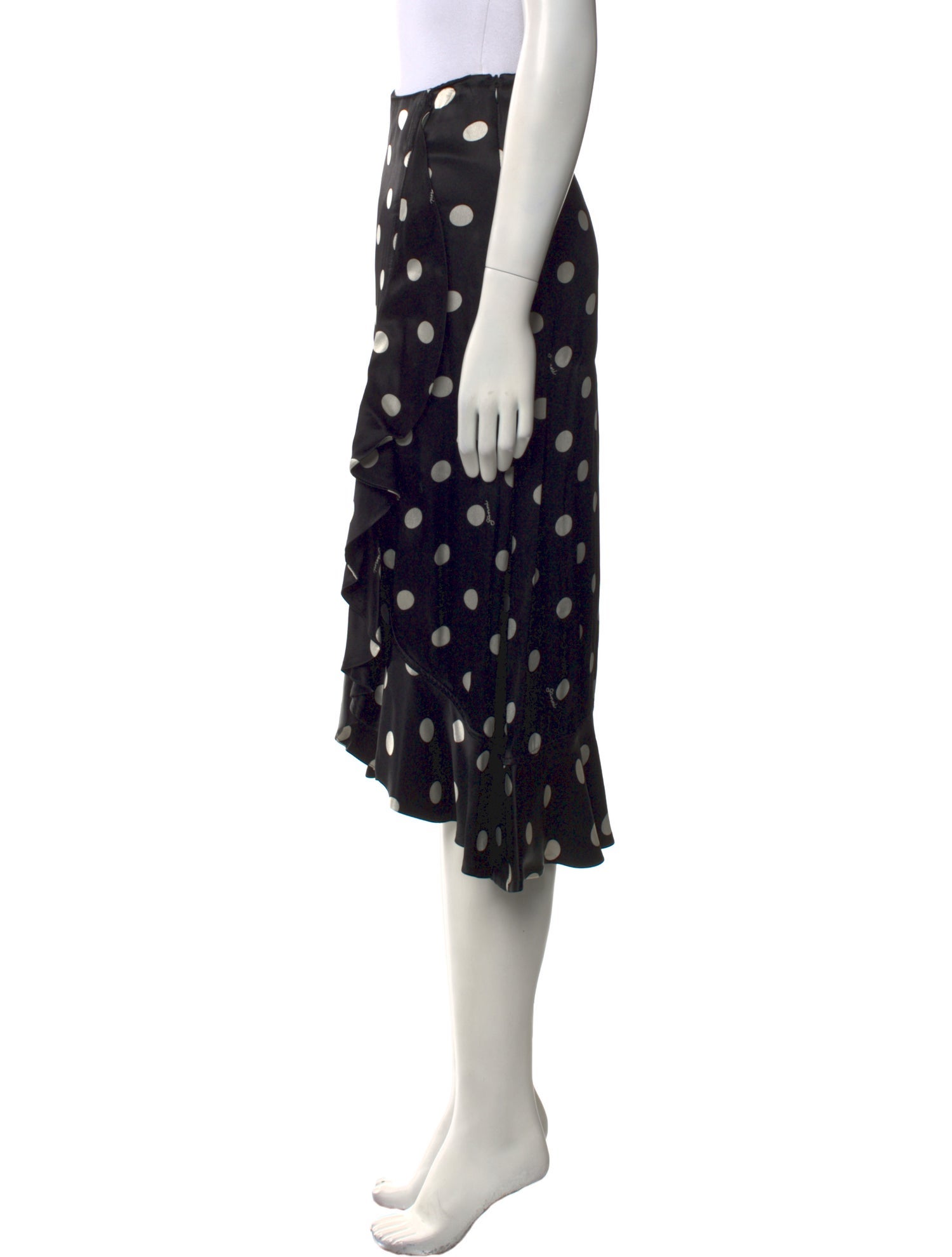 Ganni Polka Dot Print Midi Length Skirt