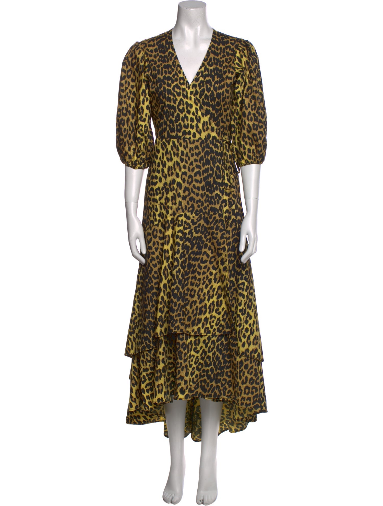 Ganni Animal Print Long Dress