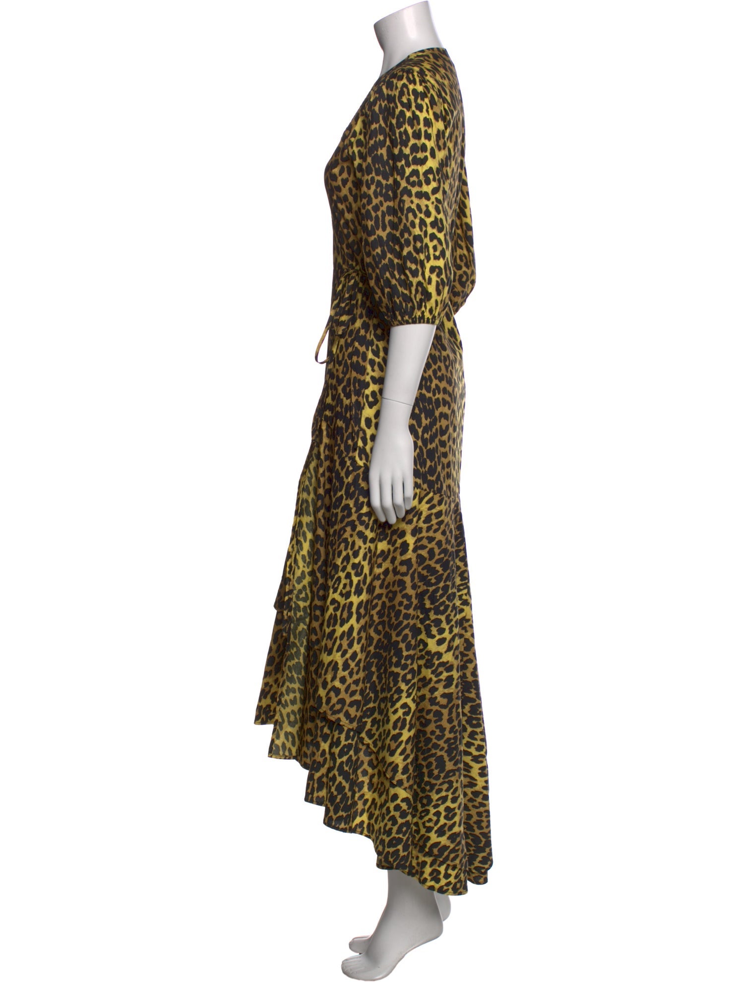 Ganni Animal Print Long Dress