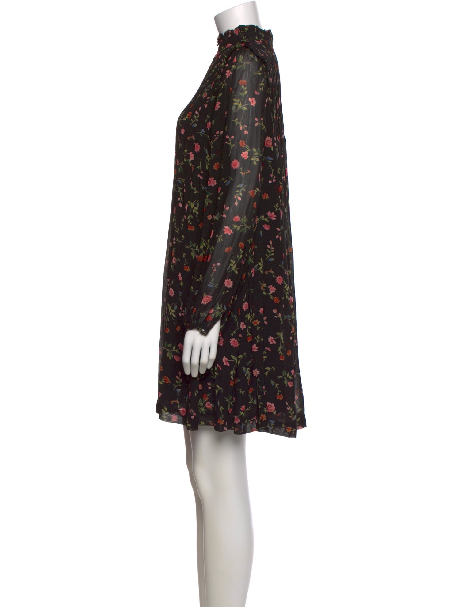 Ganni Floral Print Knee-Length Dress