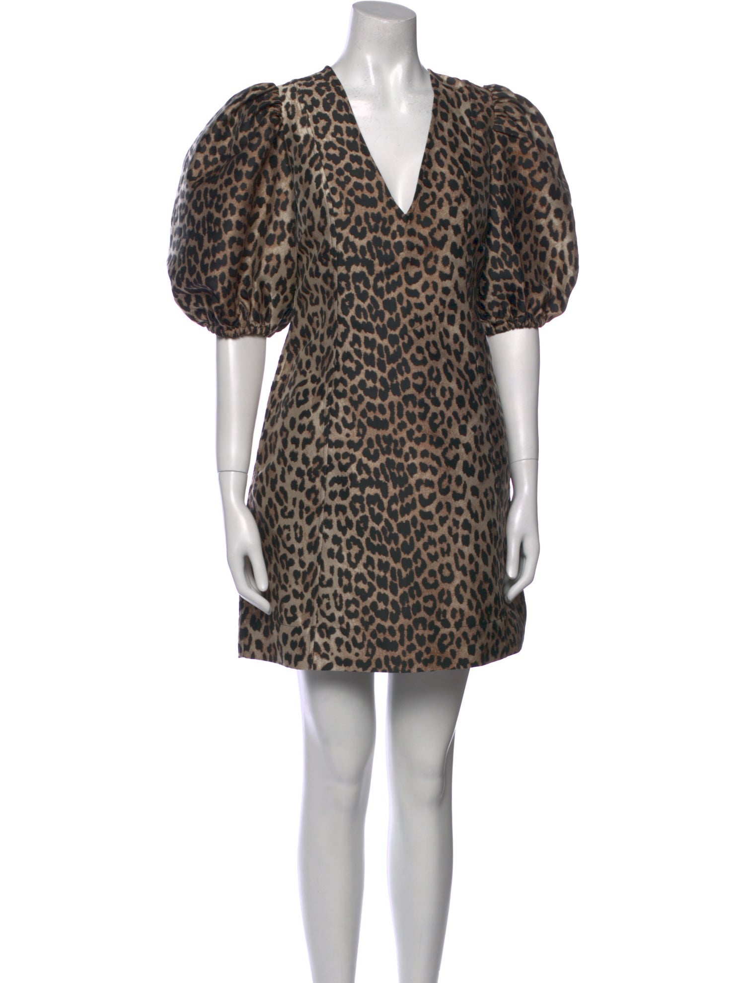 Ganni Animal Print Mini Dress