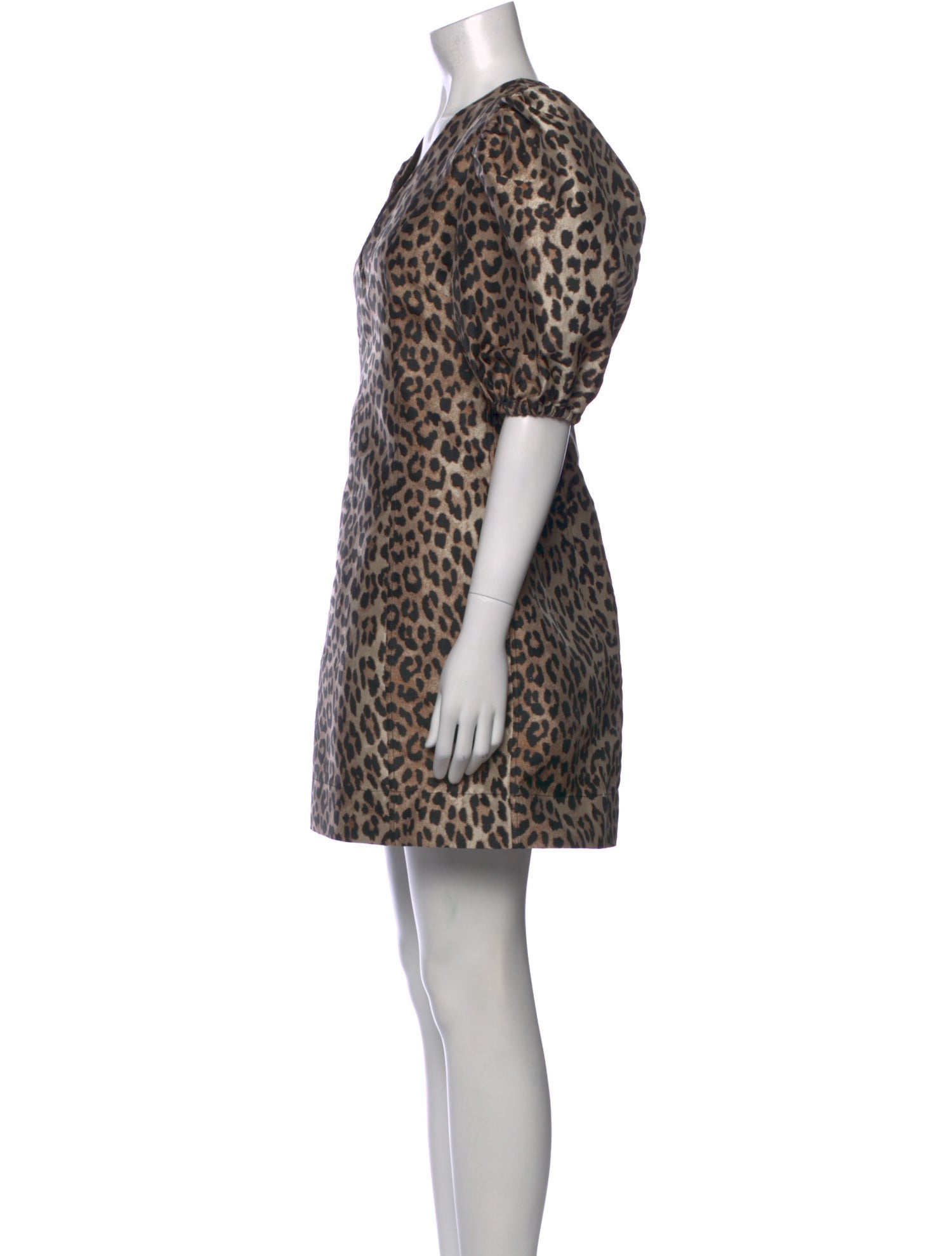 Ganni Animal Print Mini Dress