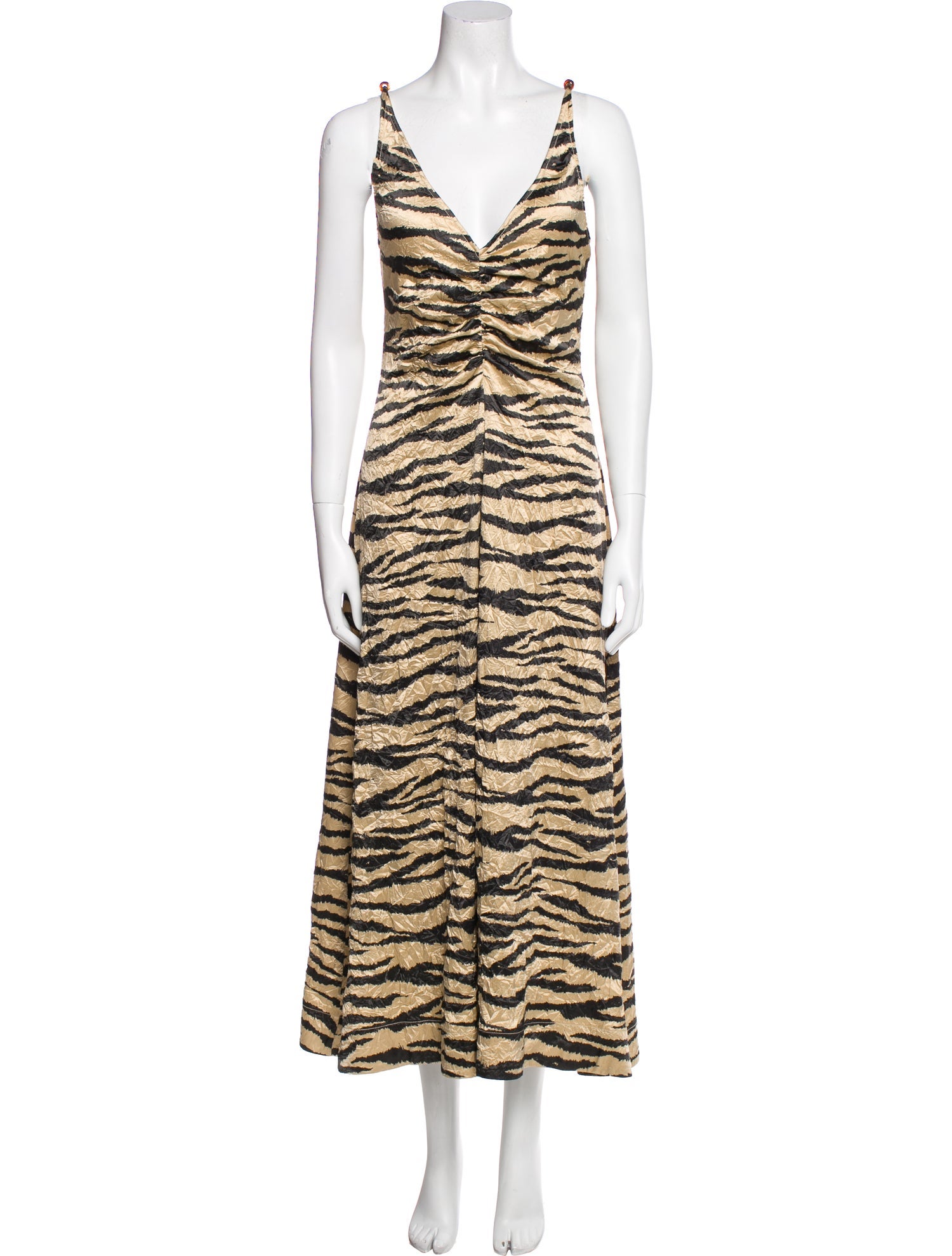 Ganni Animal Print Long Dress
