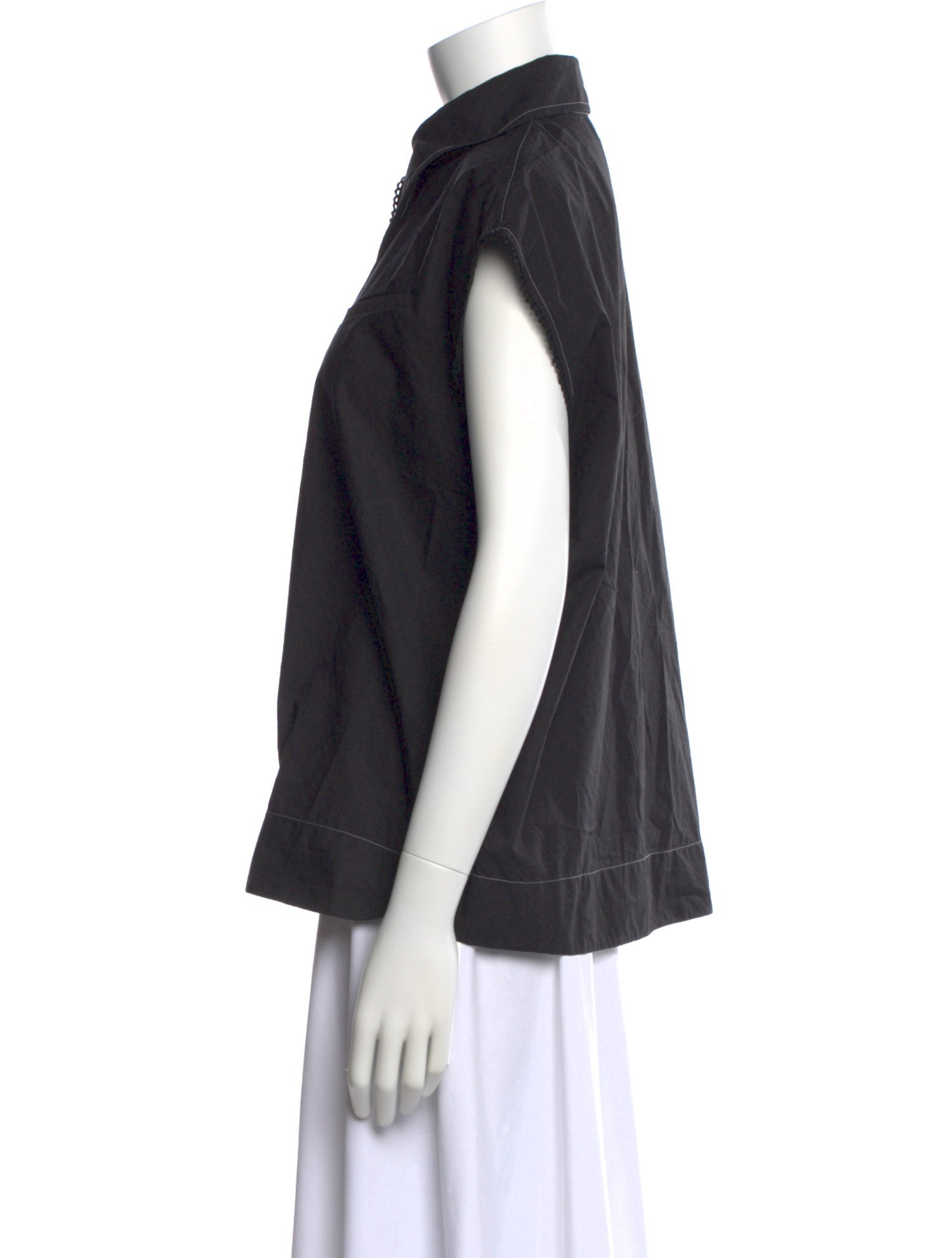 Ganni Short Sleeve Button-Up Top