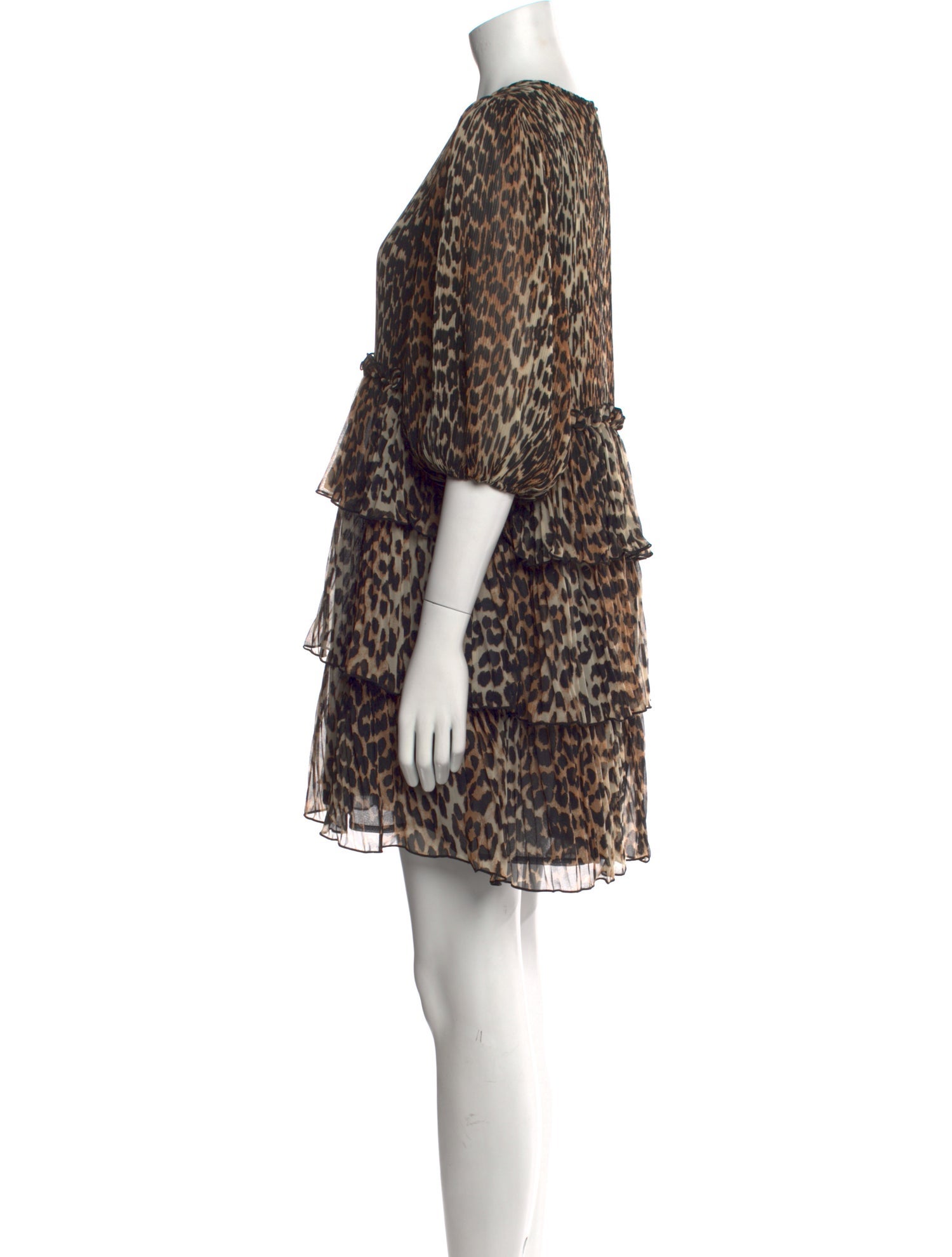 Ganni Animal Print Mini Dress