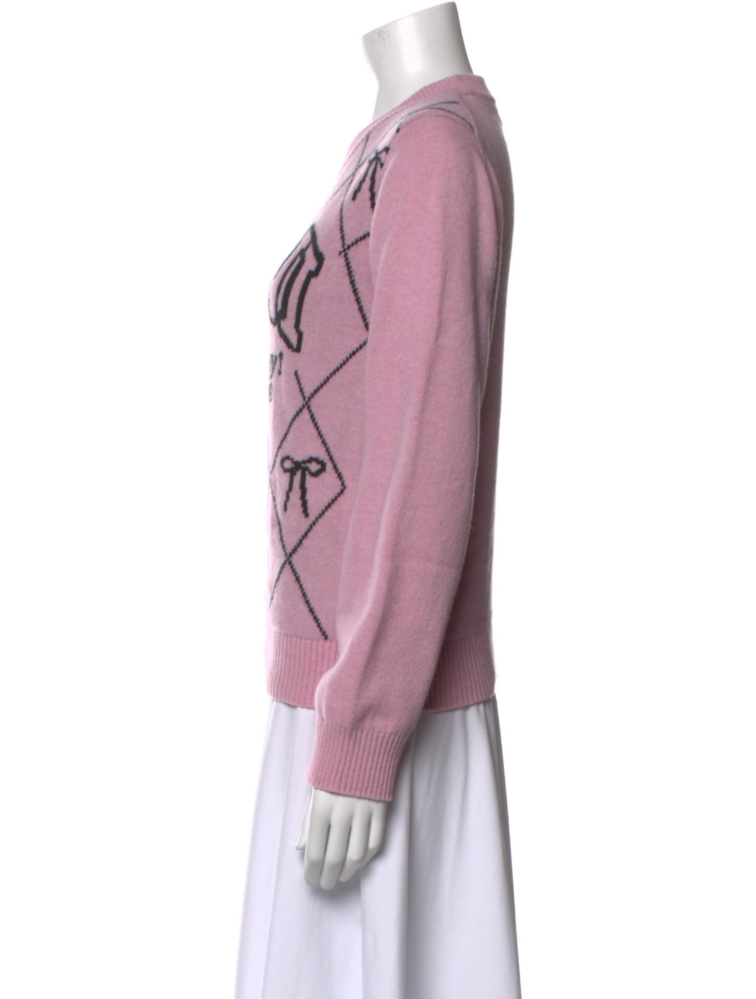 Ganni Printed Scoop Neck Sweater