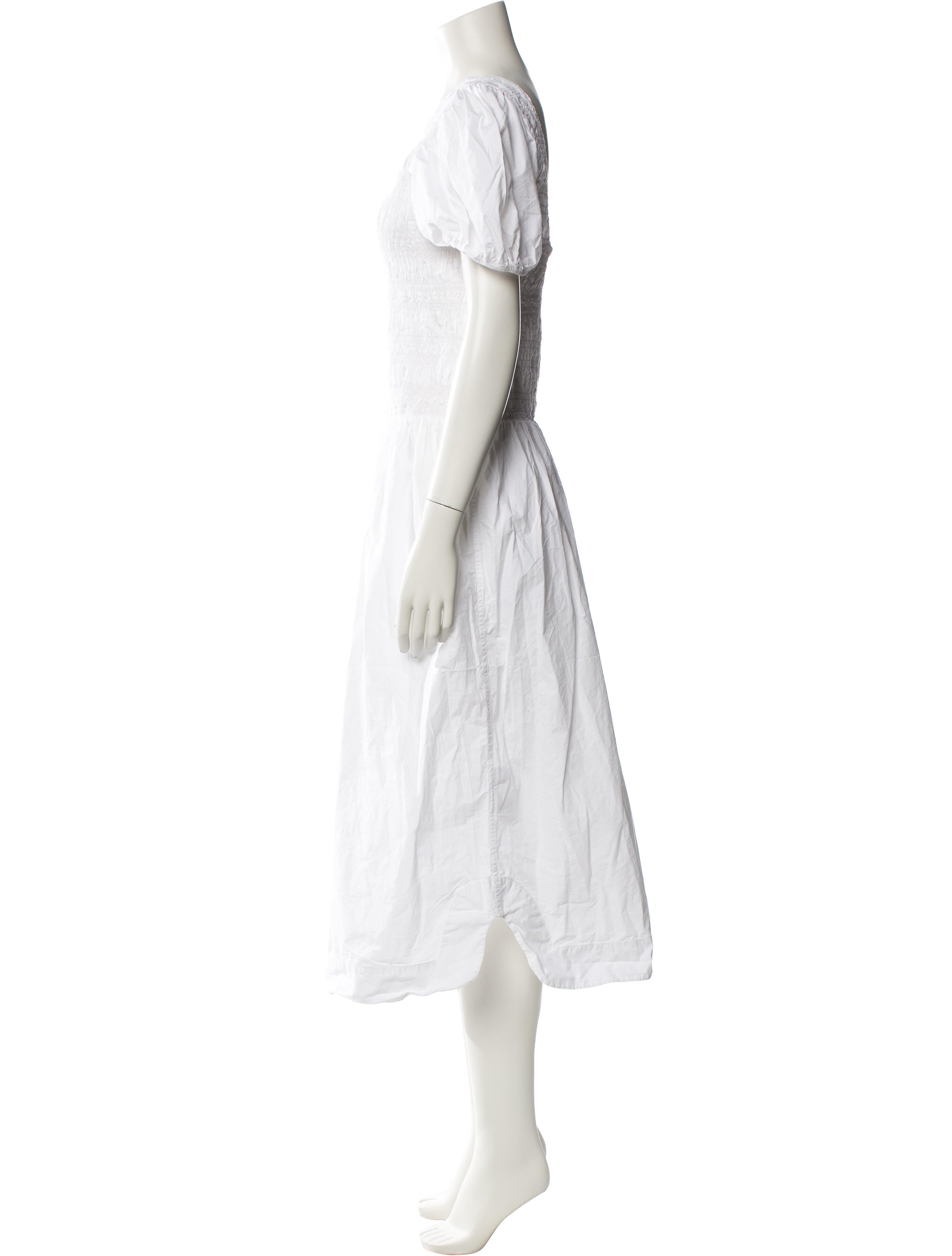 Ganni Crew Neck Midi Length Dress