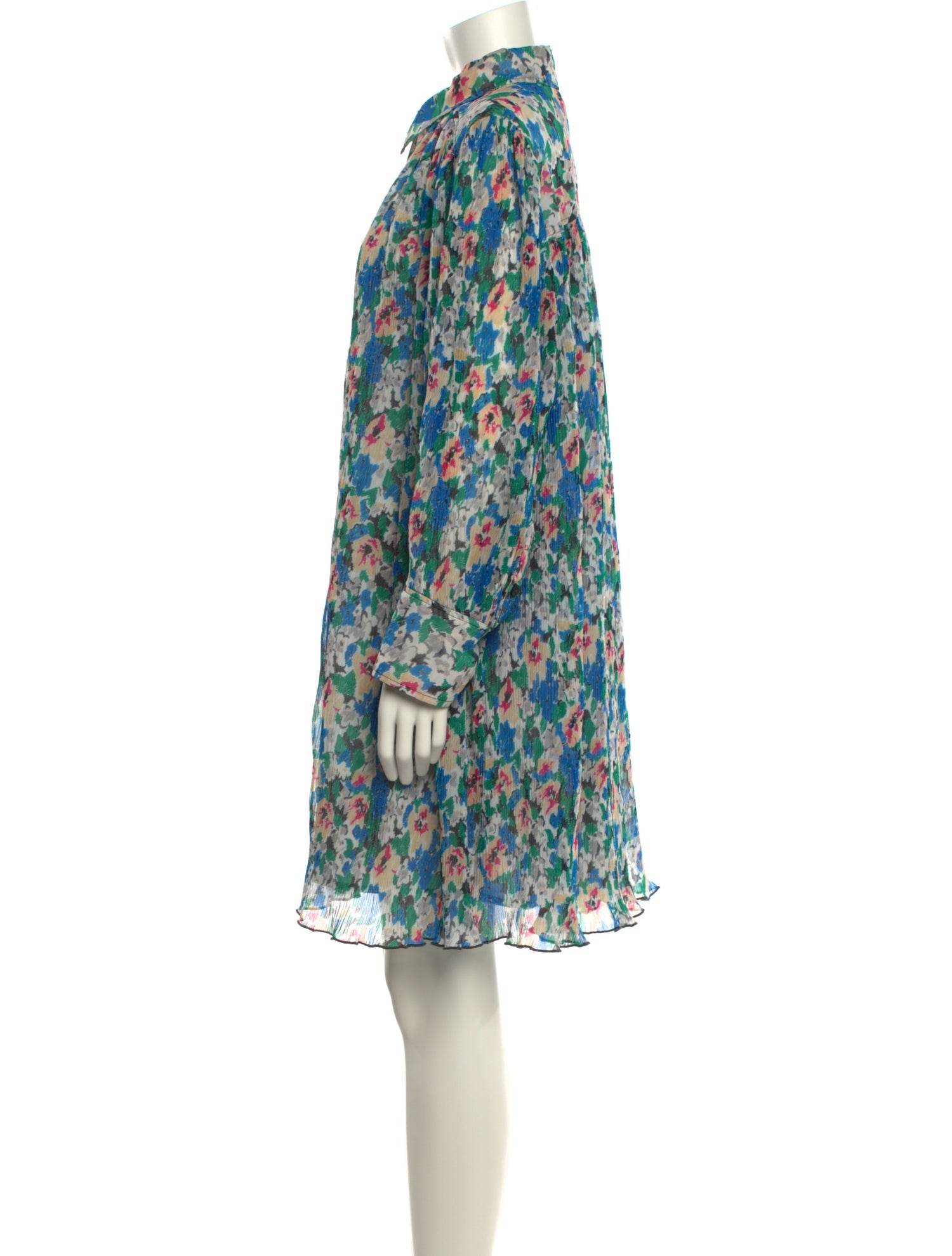 Ganni Floral Print Knee-Length Dress