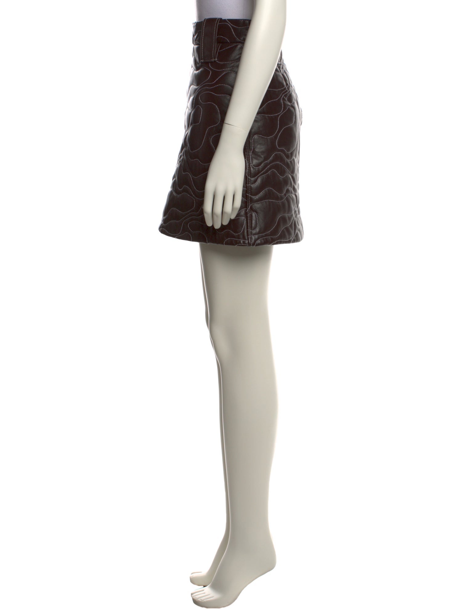 Ganni Leather Mini Skirt