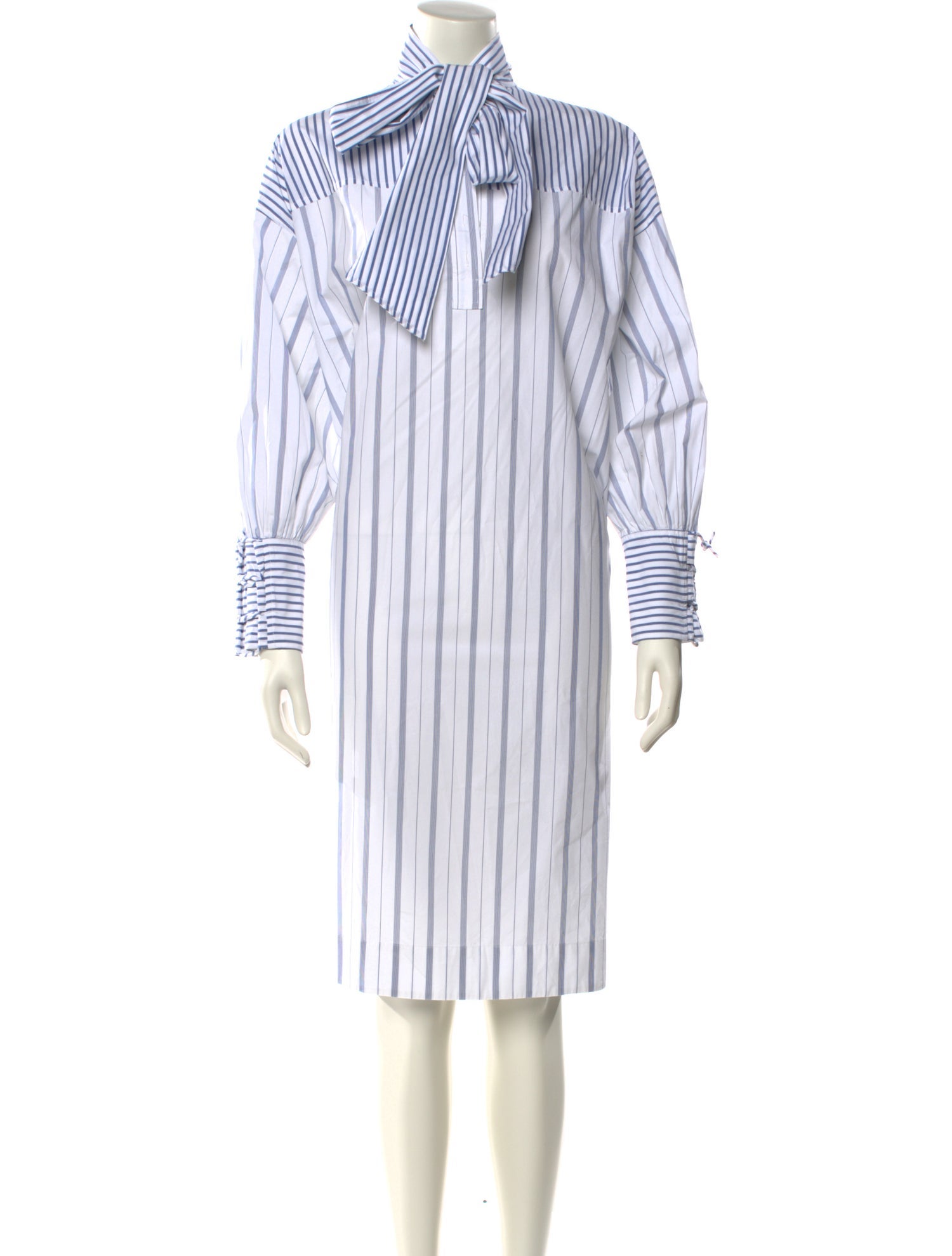 Ganni Striped Knee-Length Dress