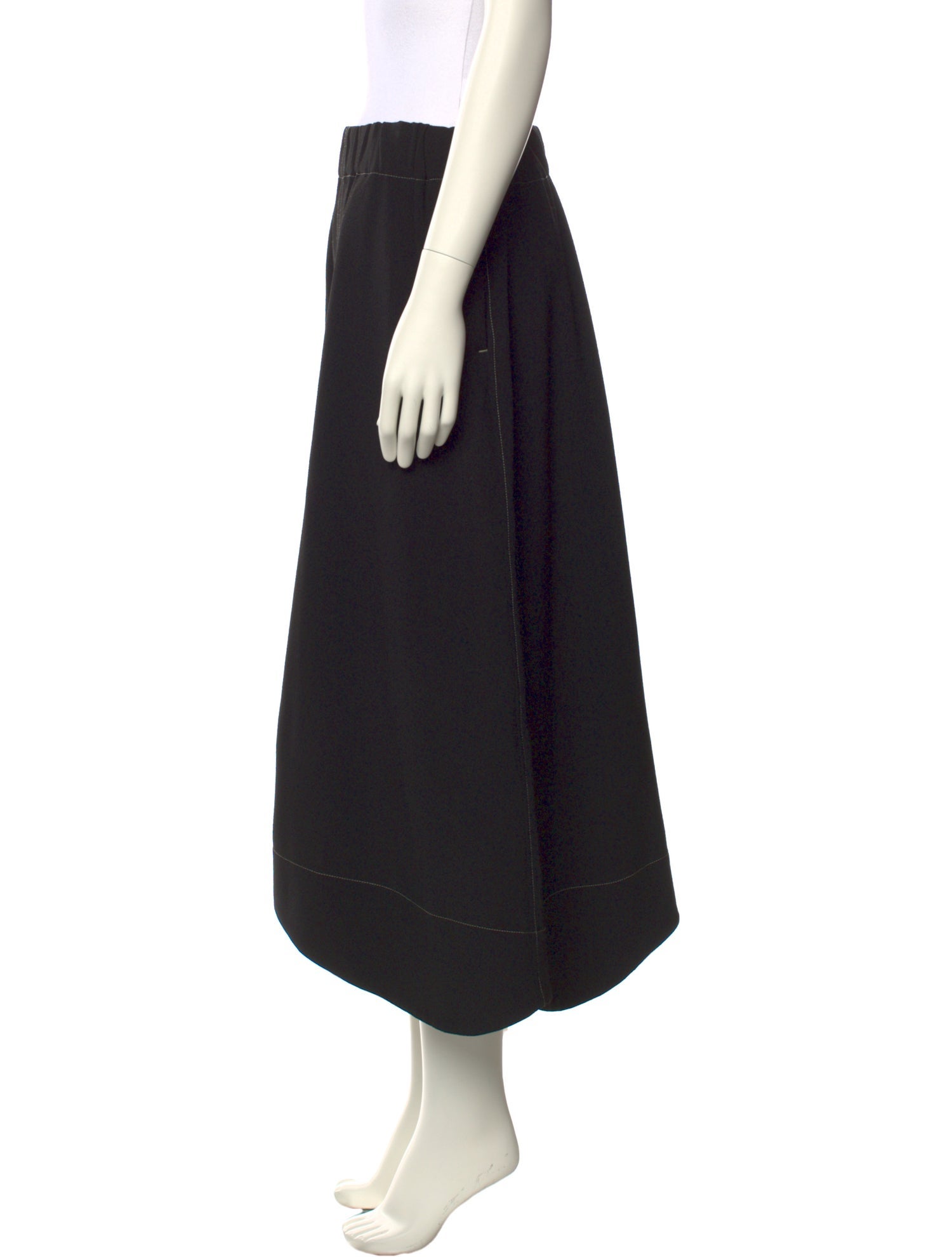 Ganni Embroidered Accent Midi Length Skirt