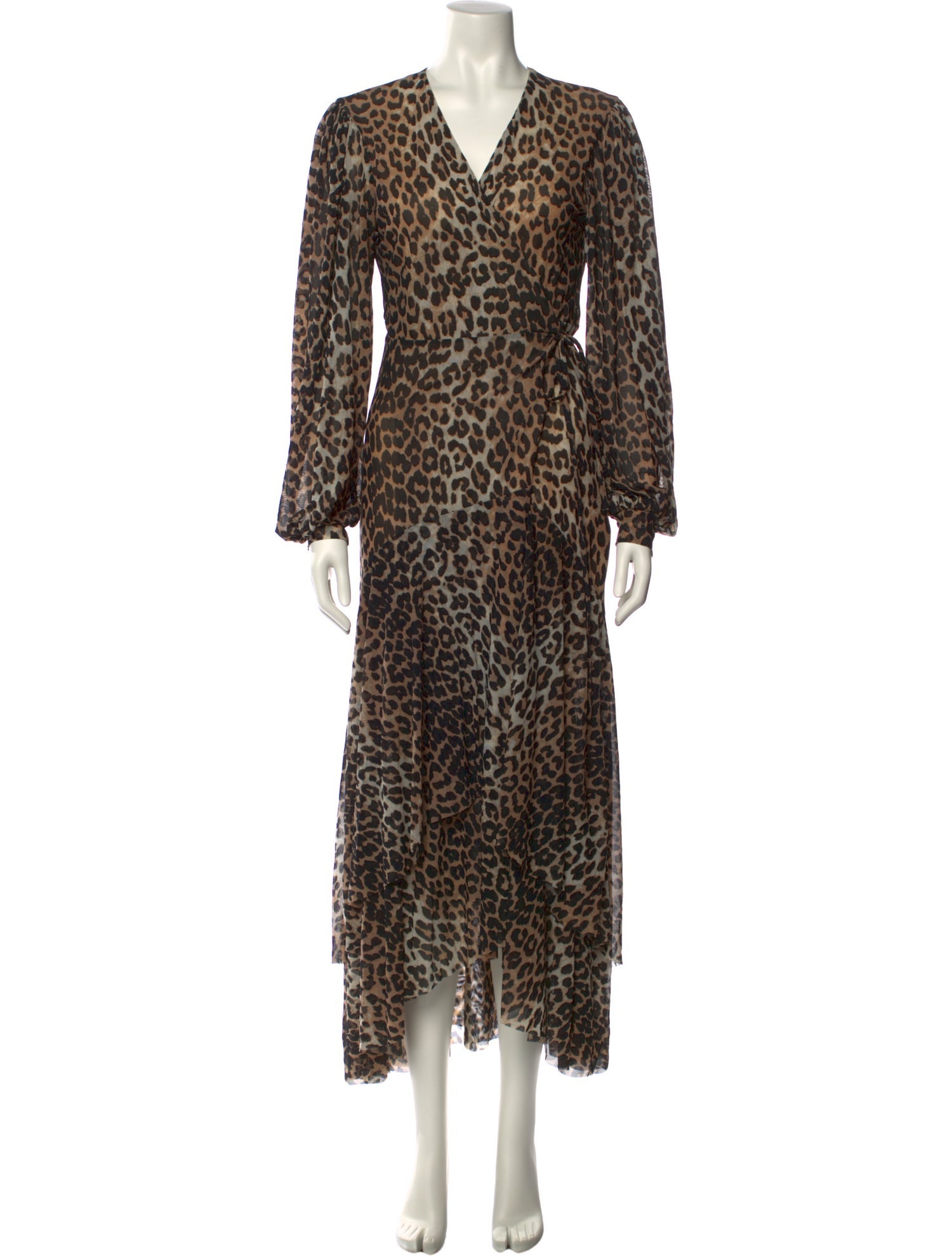 Ganni Animal Print Long Dress