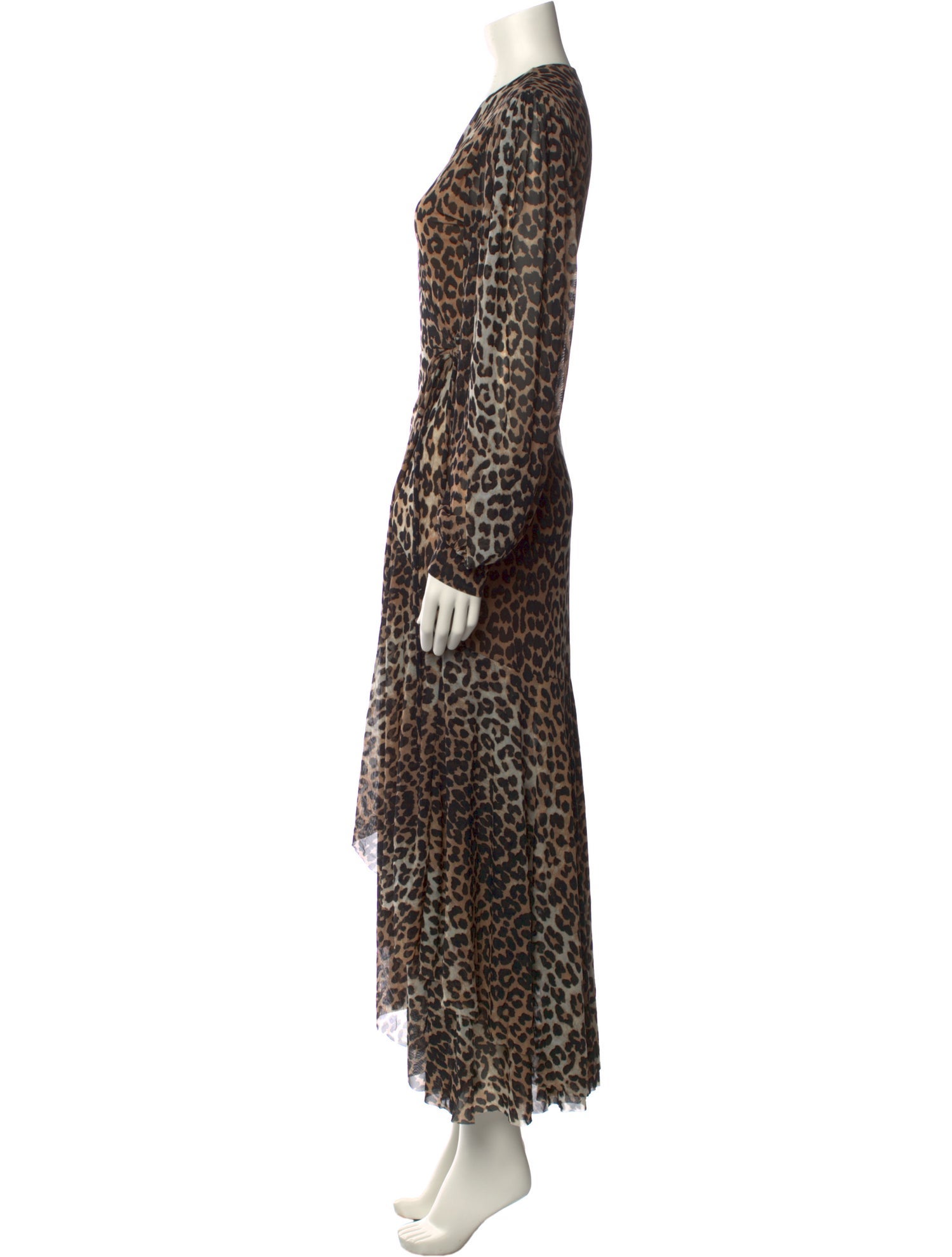 Ganni Animal Print Long Dress