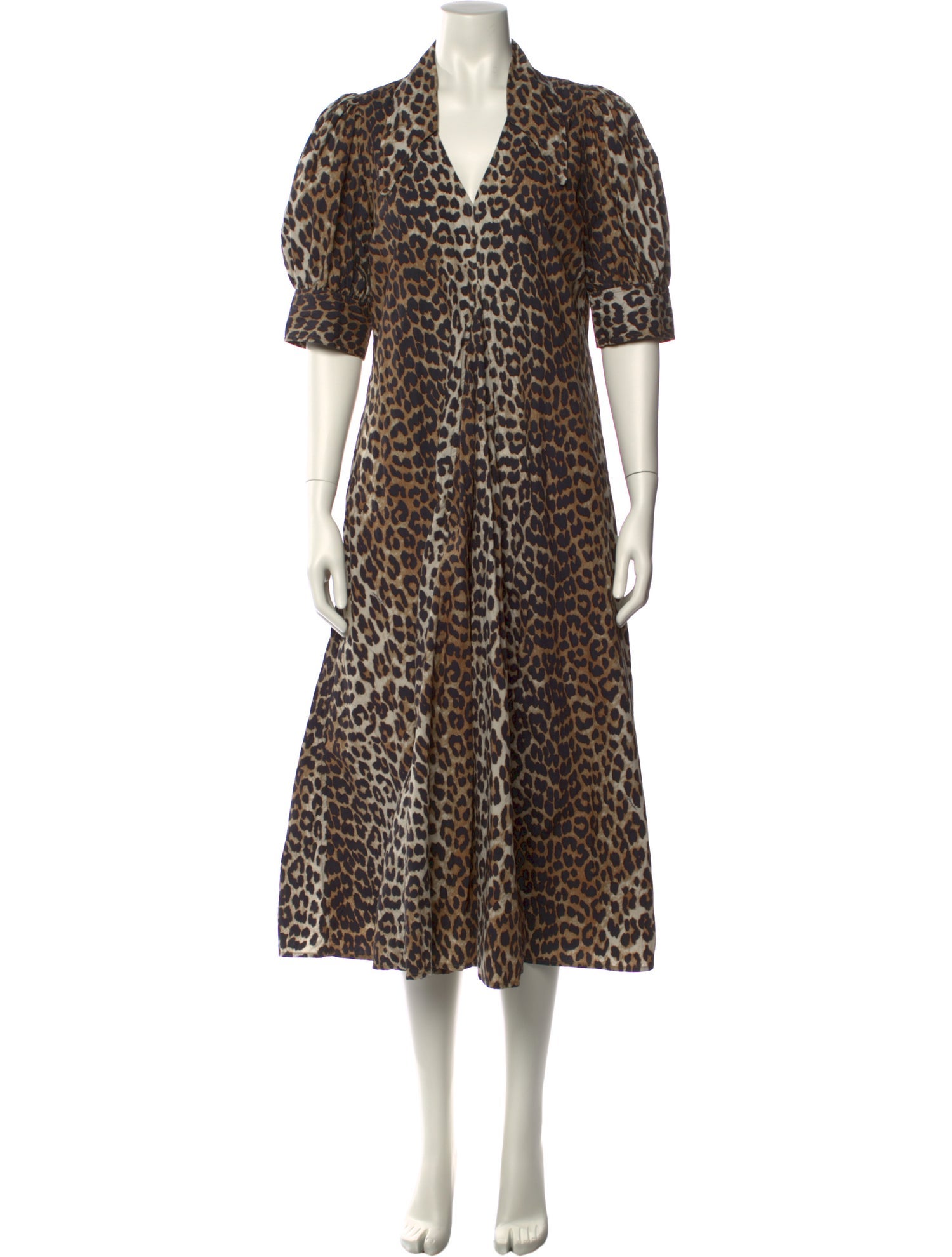 Ganni Animal Print Long Dress
