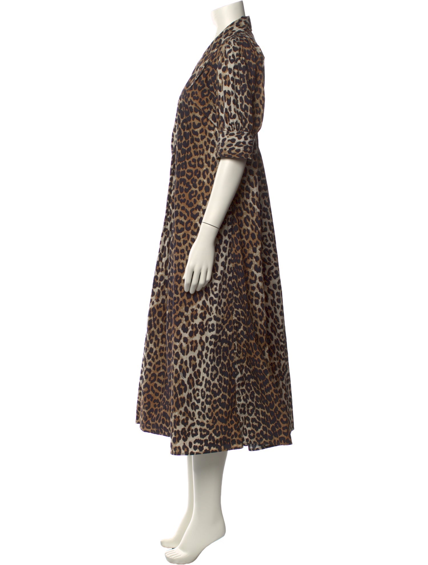 Ganni Animal Print Long Dress