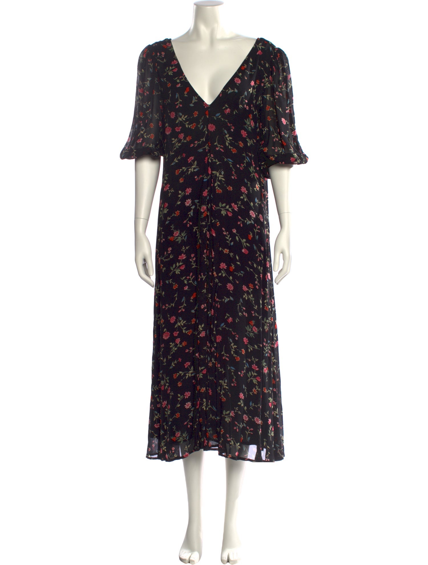 Ganni Floral Print Long Dress