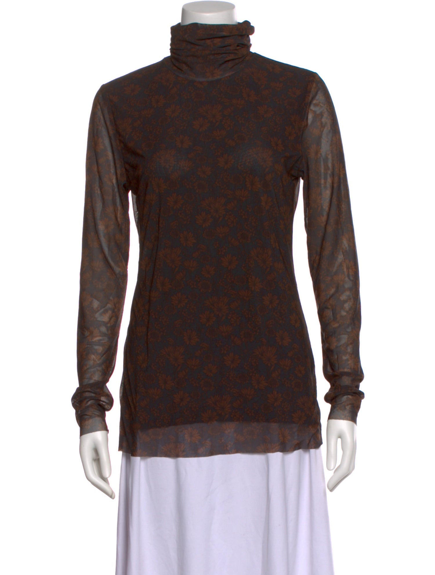 Ganni Printed Turtleneck Sweatshirt