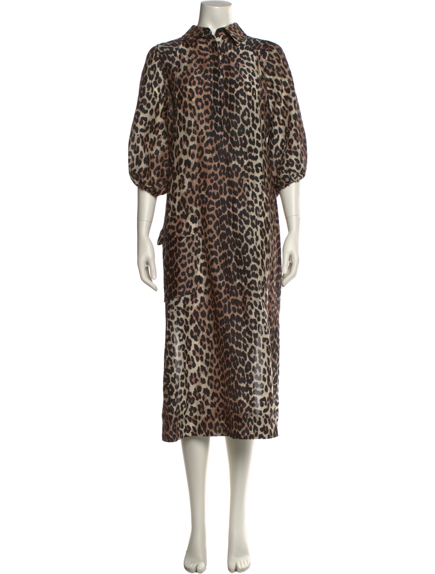 Ganni Linen Long Dress