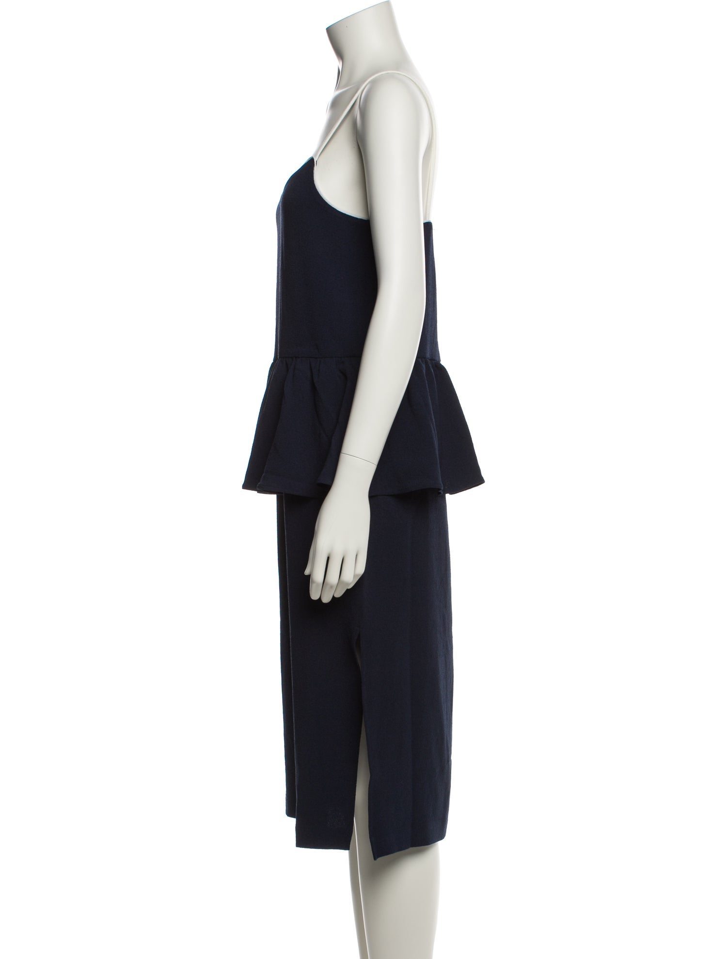 Ganni V-Neck Midi Length Dress