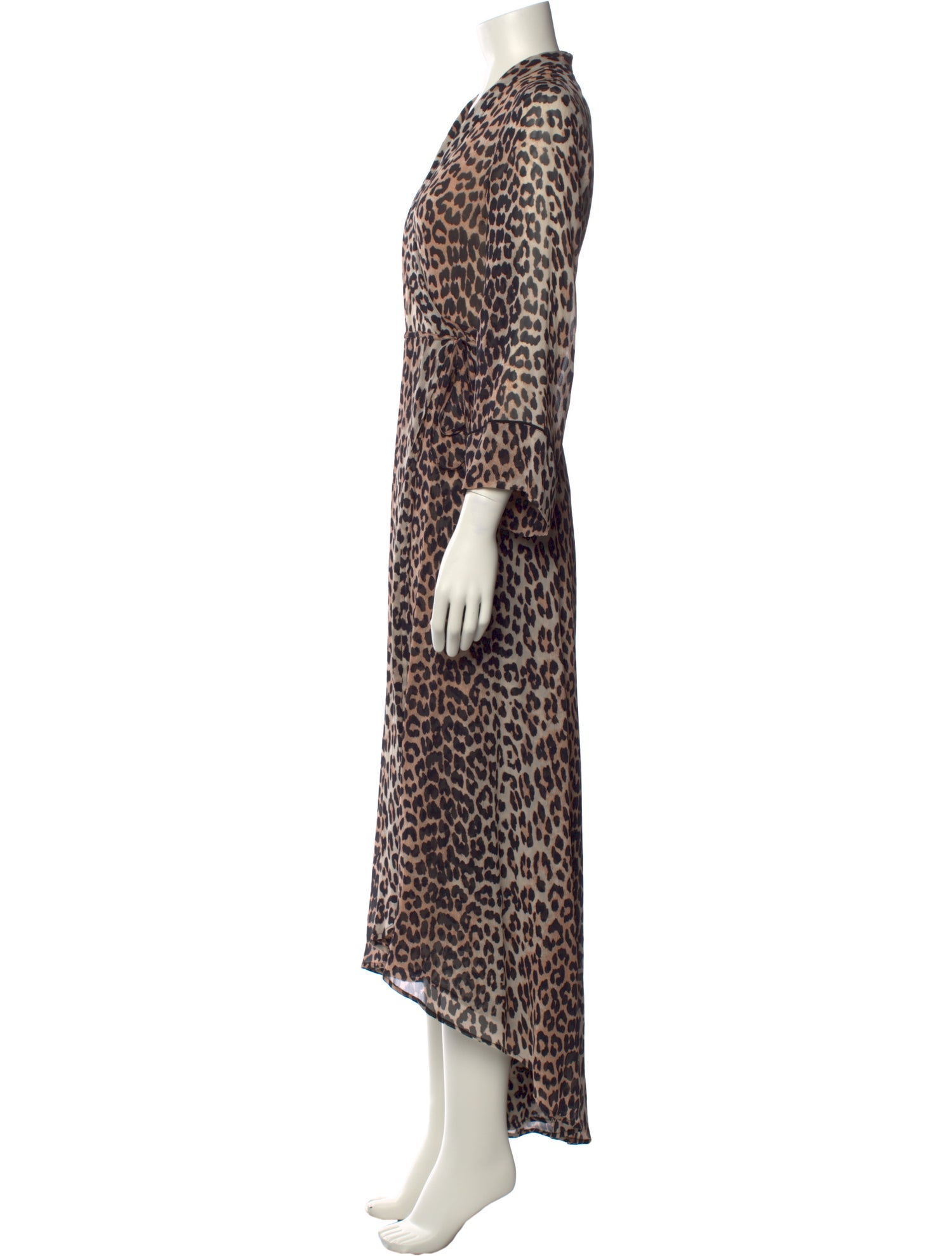 Ganni Animal Print Long Dress